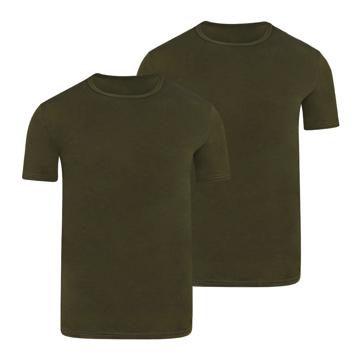 BOXR | T-shirt en bambou - Lot de 2 - Olive Verte
