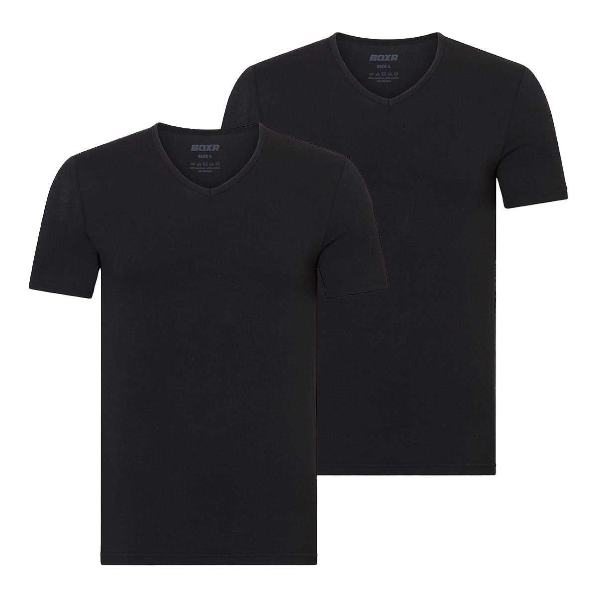 BOXR | T-shirt en bambou col en V- Lot de 2