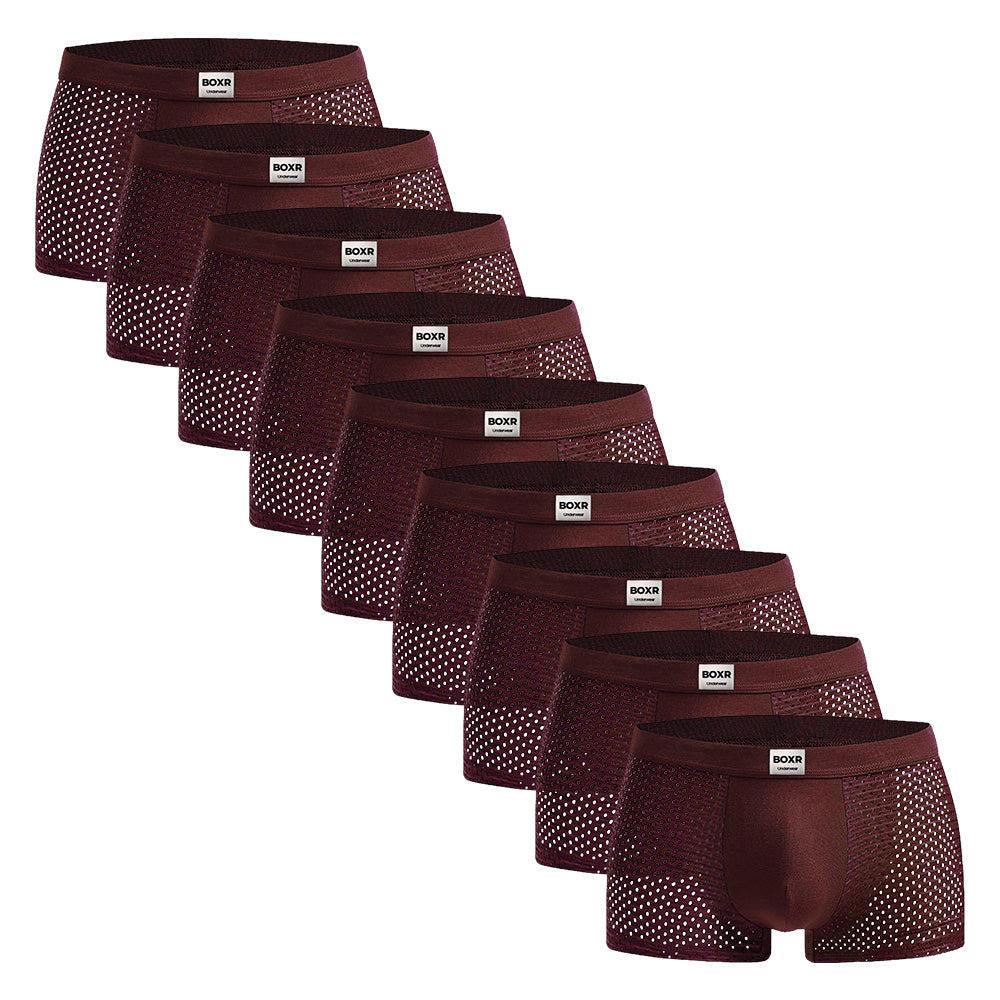 BOXR | Boxers en bambou - Lot de 9 - Rouge