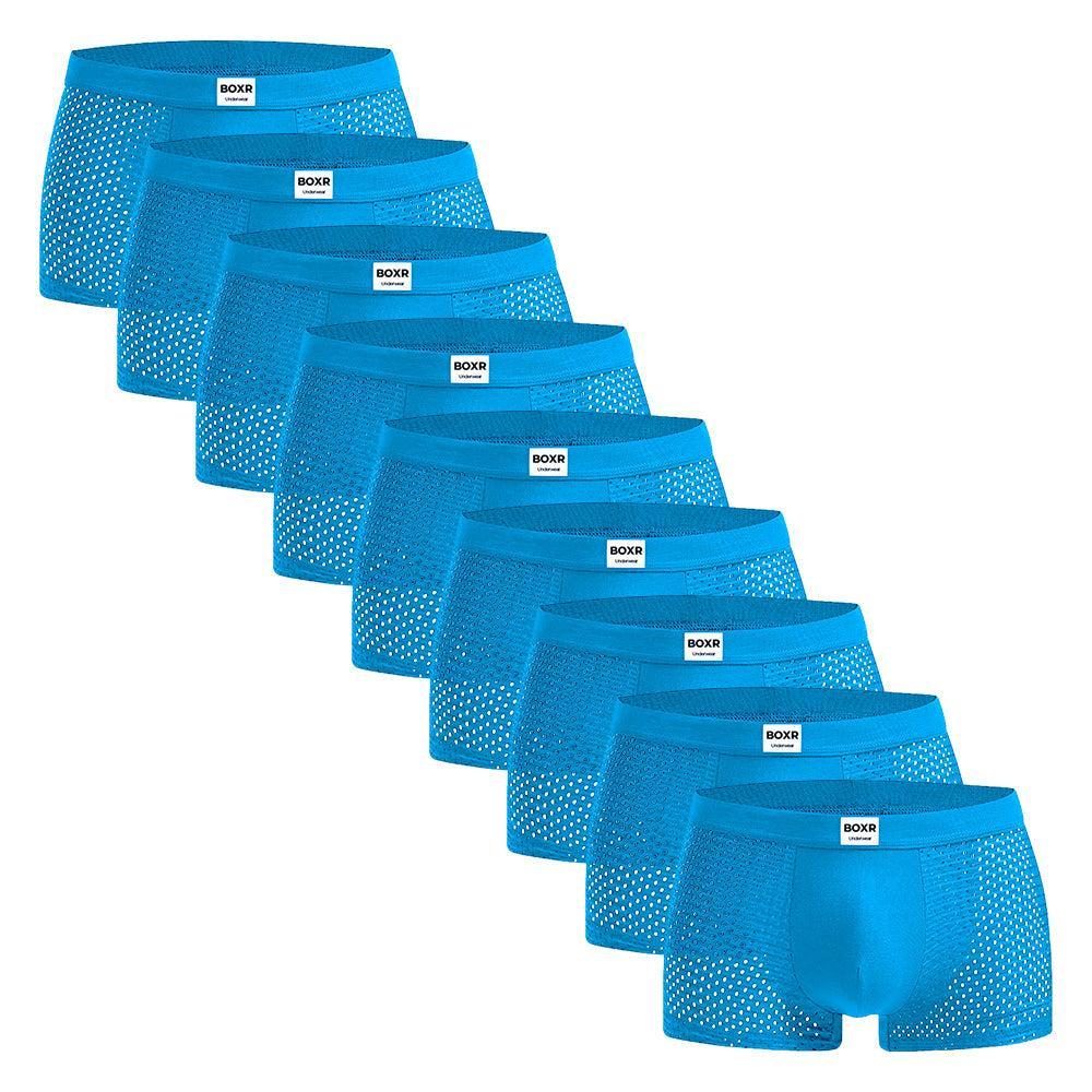 BOXR | Boxers en bambou - Lot de 9 - Bleu Clair