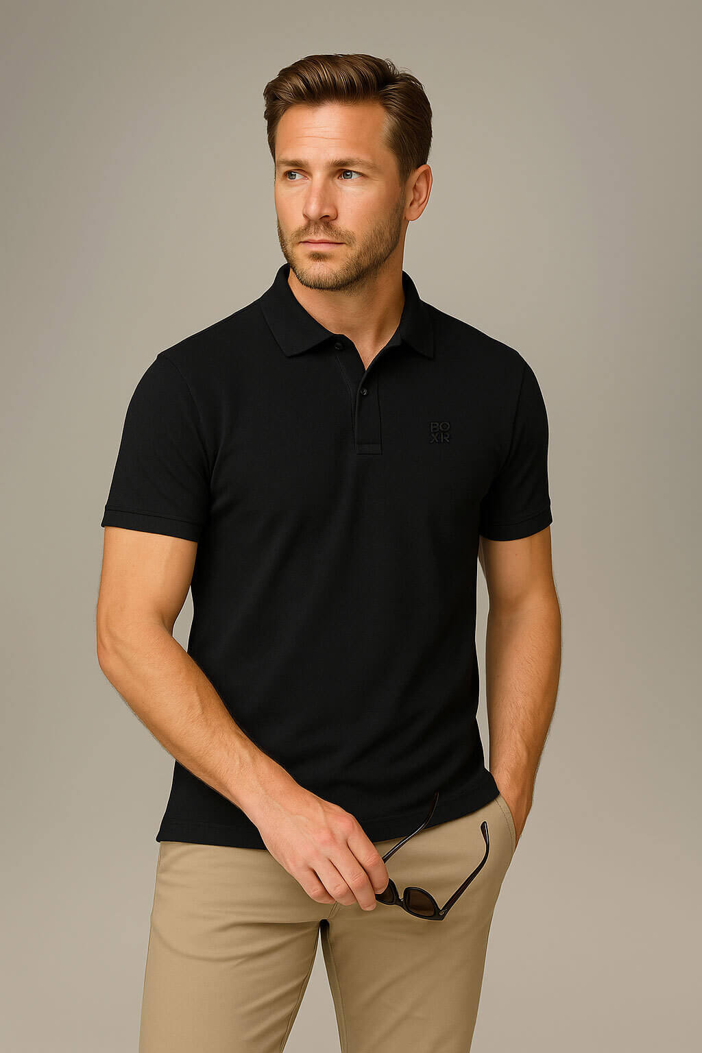 BOXR | Polo en Bambou Noir