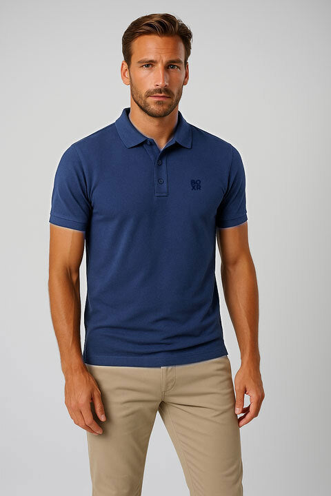 BOXR | Polos en Bambou Lot de 2 Bleu Marine