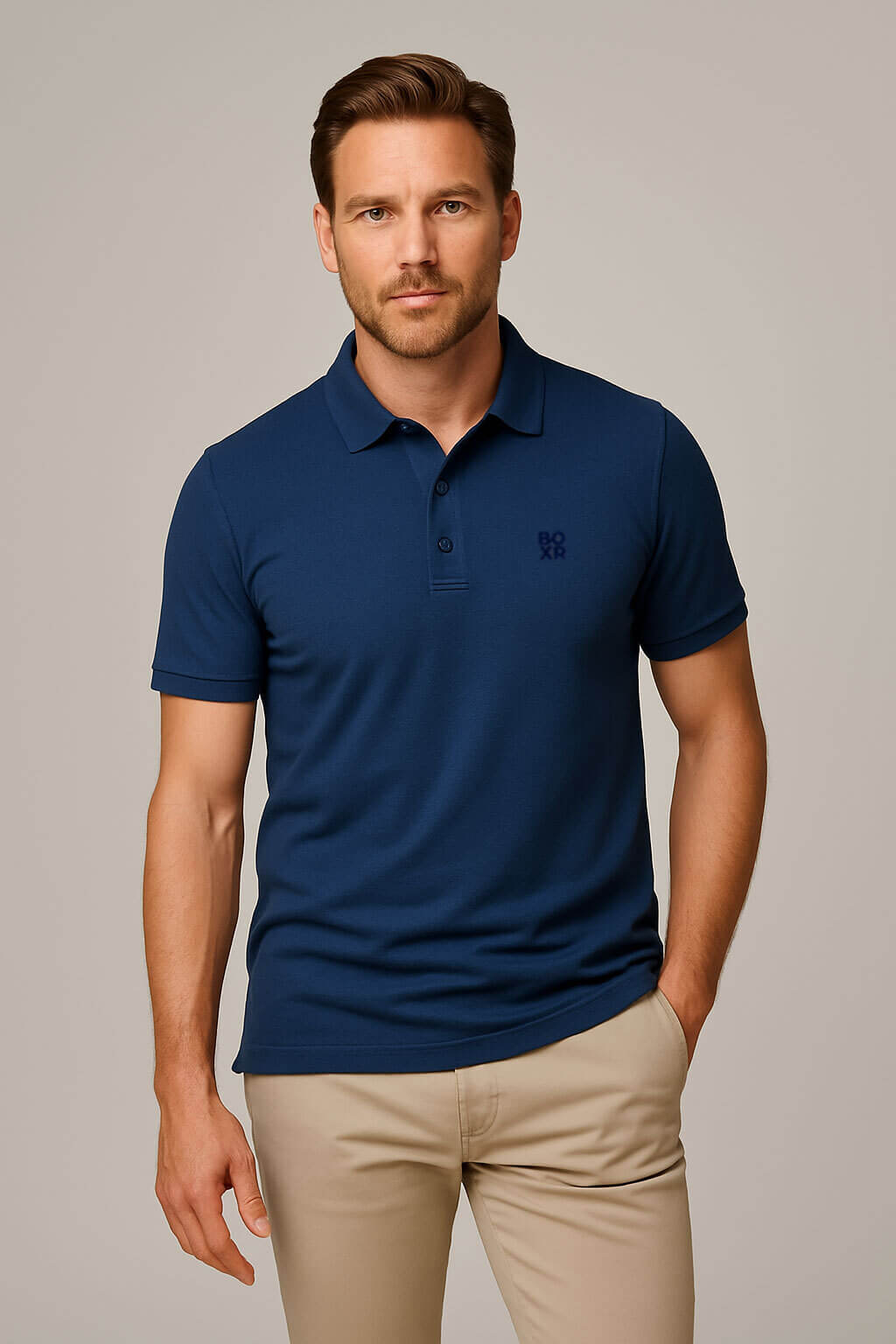 BOXR | Polos en Bambou Lot de 2 Bleu Marine