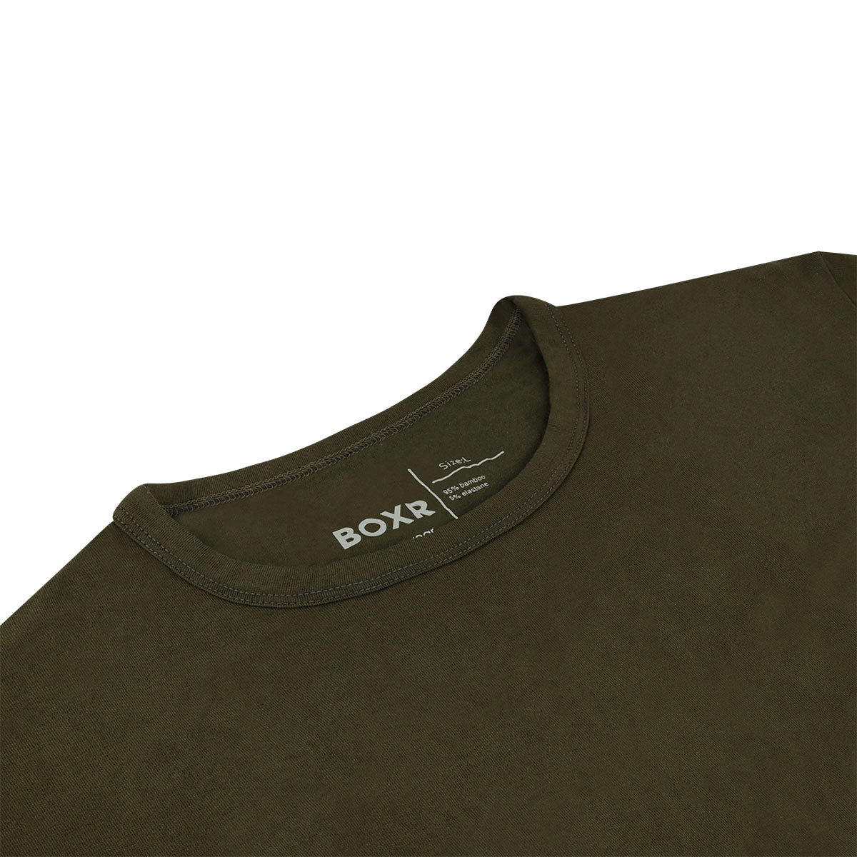 BOXR | T-shirt en bambou - Lot de 4 - Olive Verte