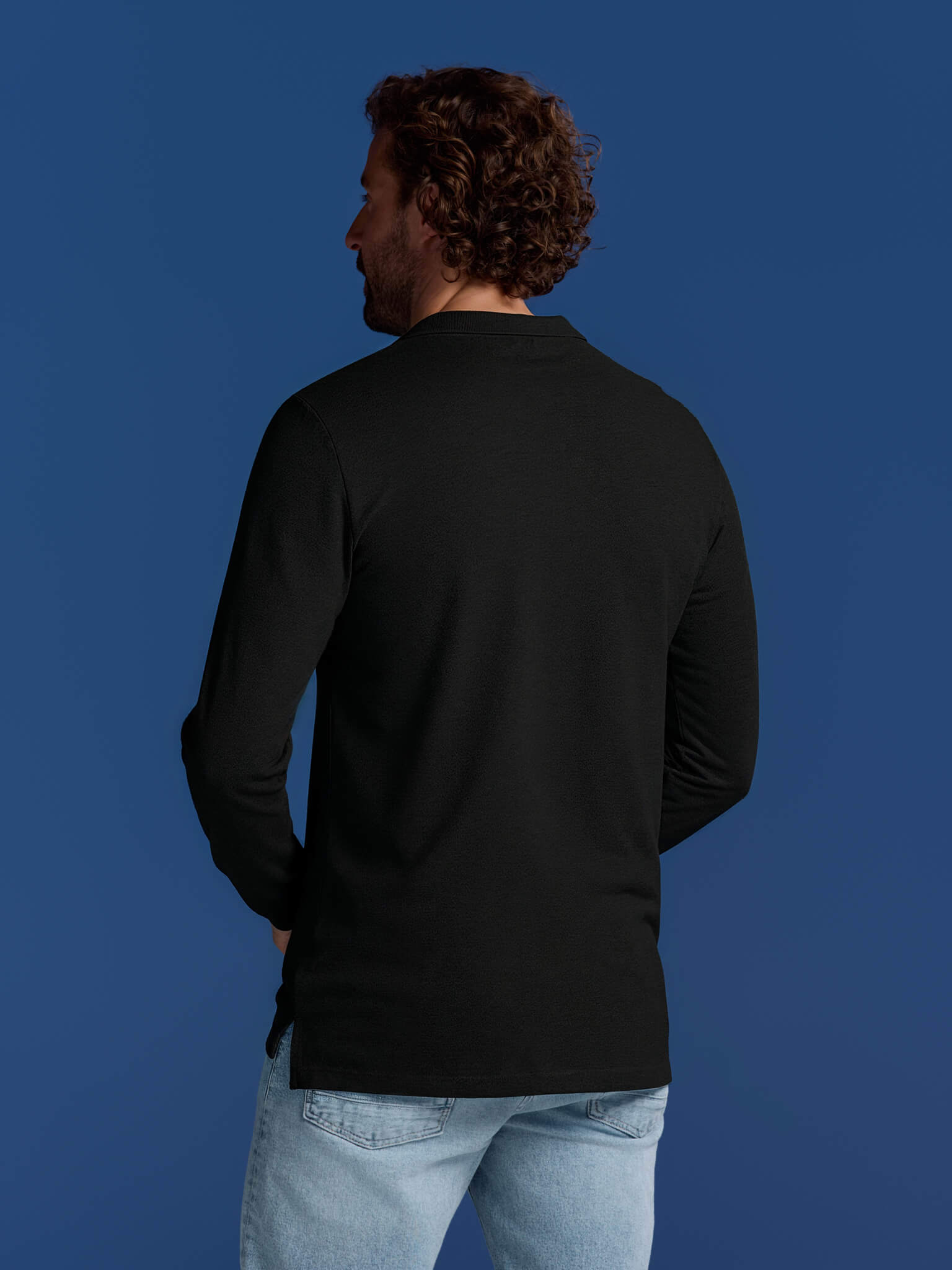 BOXR | Polo à Manches Longues en Bambou – Lot de 2 – Noir