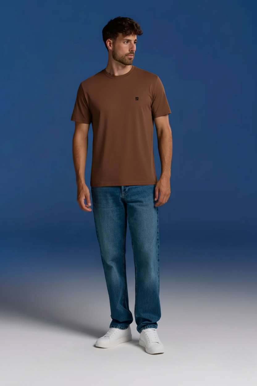 BOXR | Casual T-Shirt en Bambou - Lot de 5 - Marron