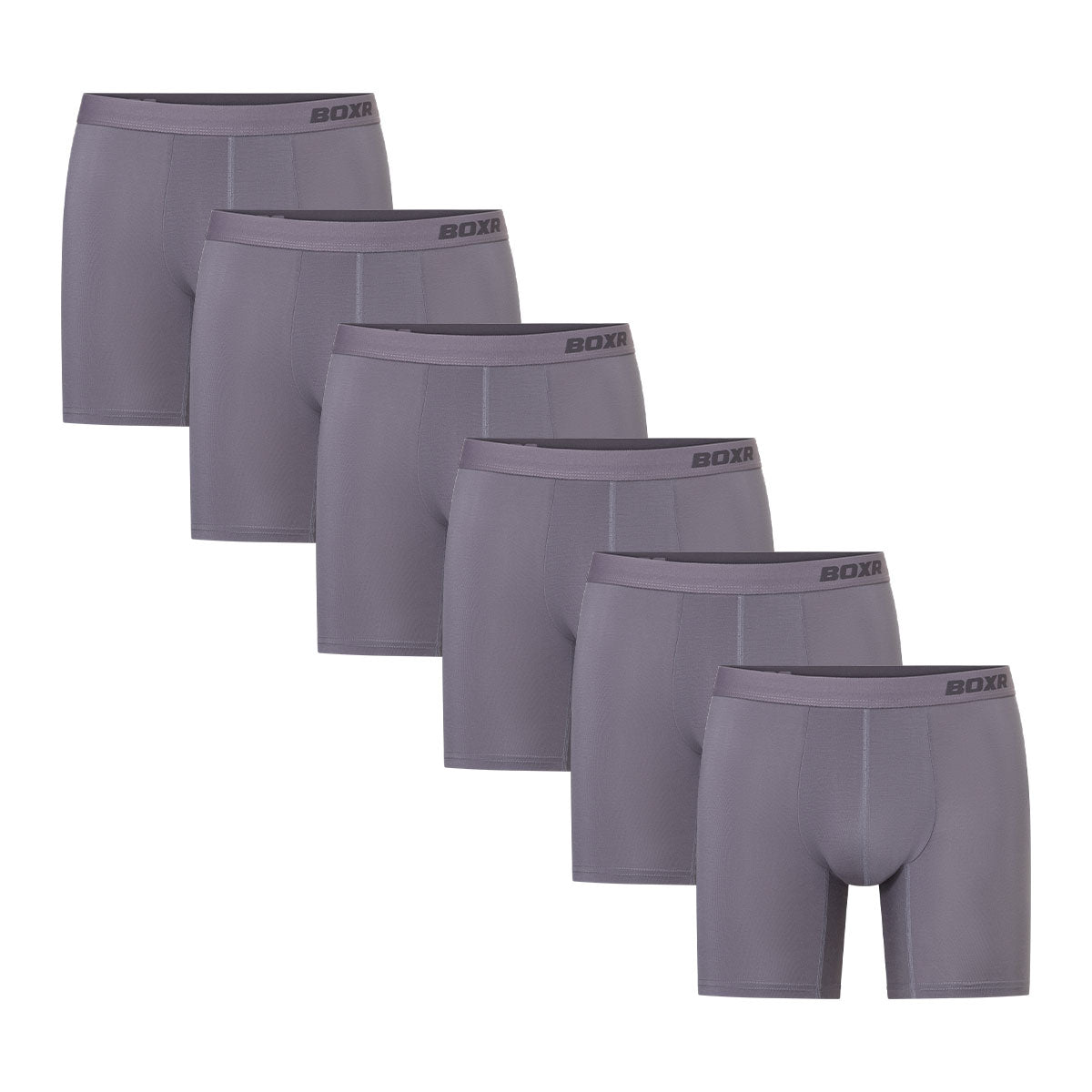 BOXR | Boxers en Bambou Pro - Lot de 6 - Gris