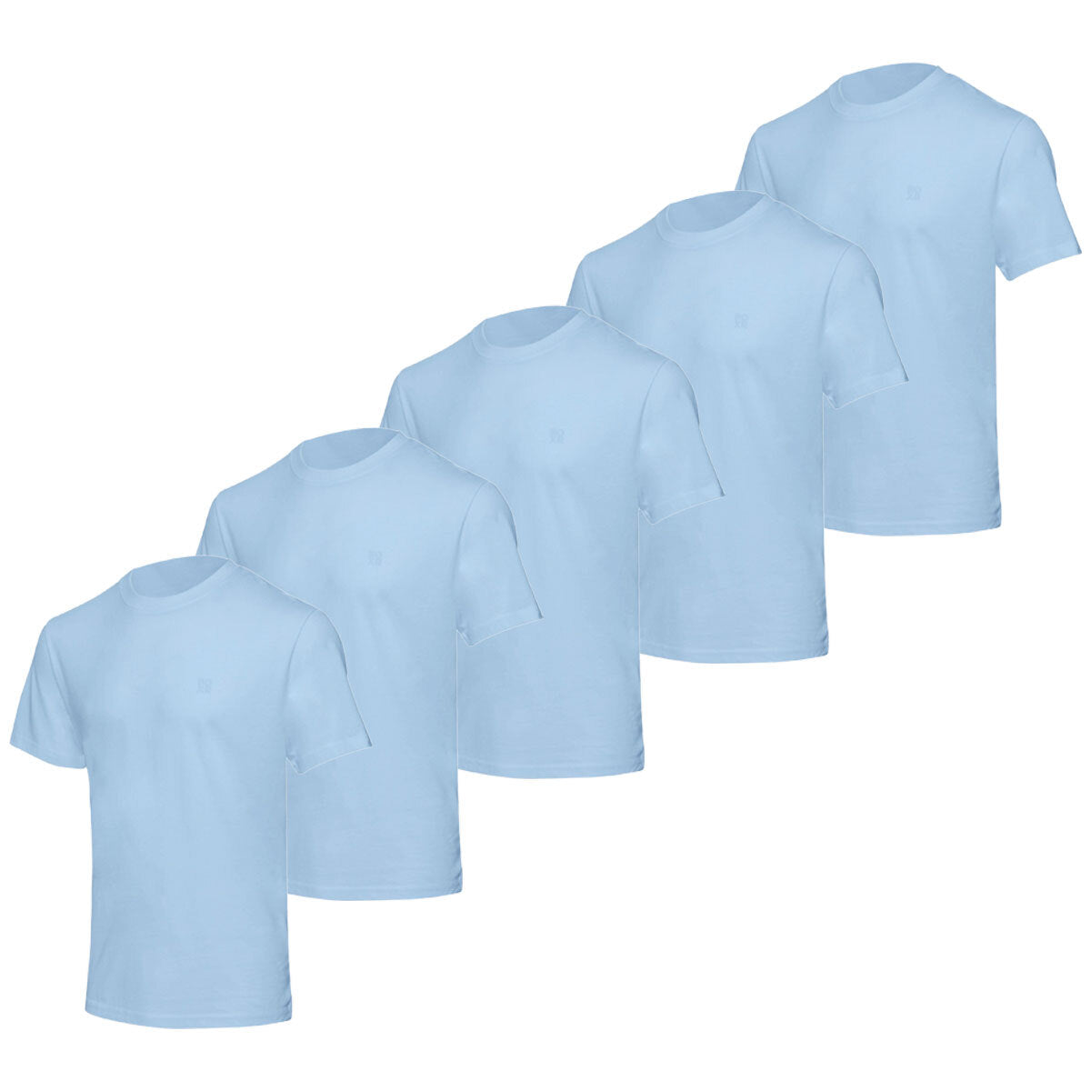 BOXR | Casual T-Shirt en Bambou - Lot de 5 - Bleu ciel