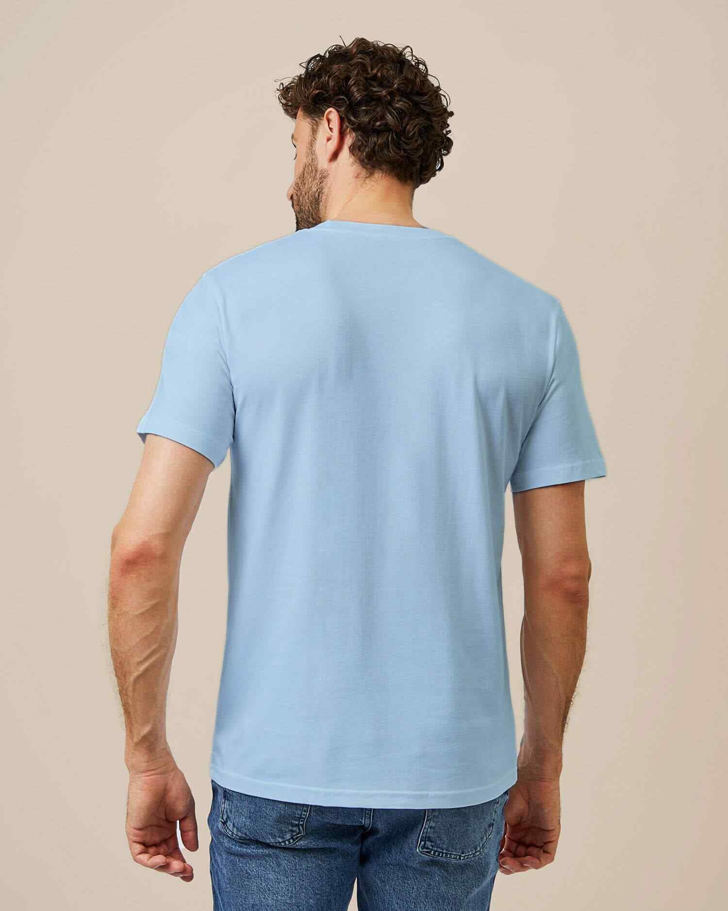 BOXR | Casual T-Shirt en Bambou - Lot de 5 - Bleu ciel