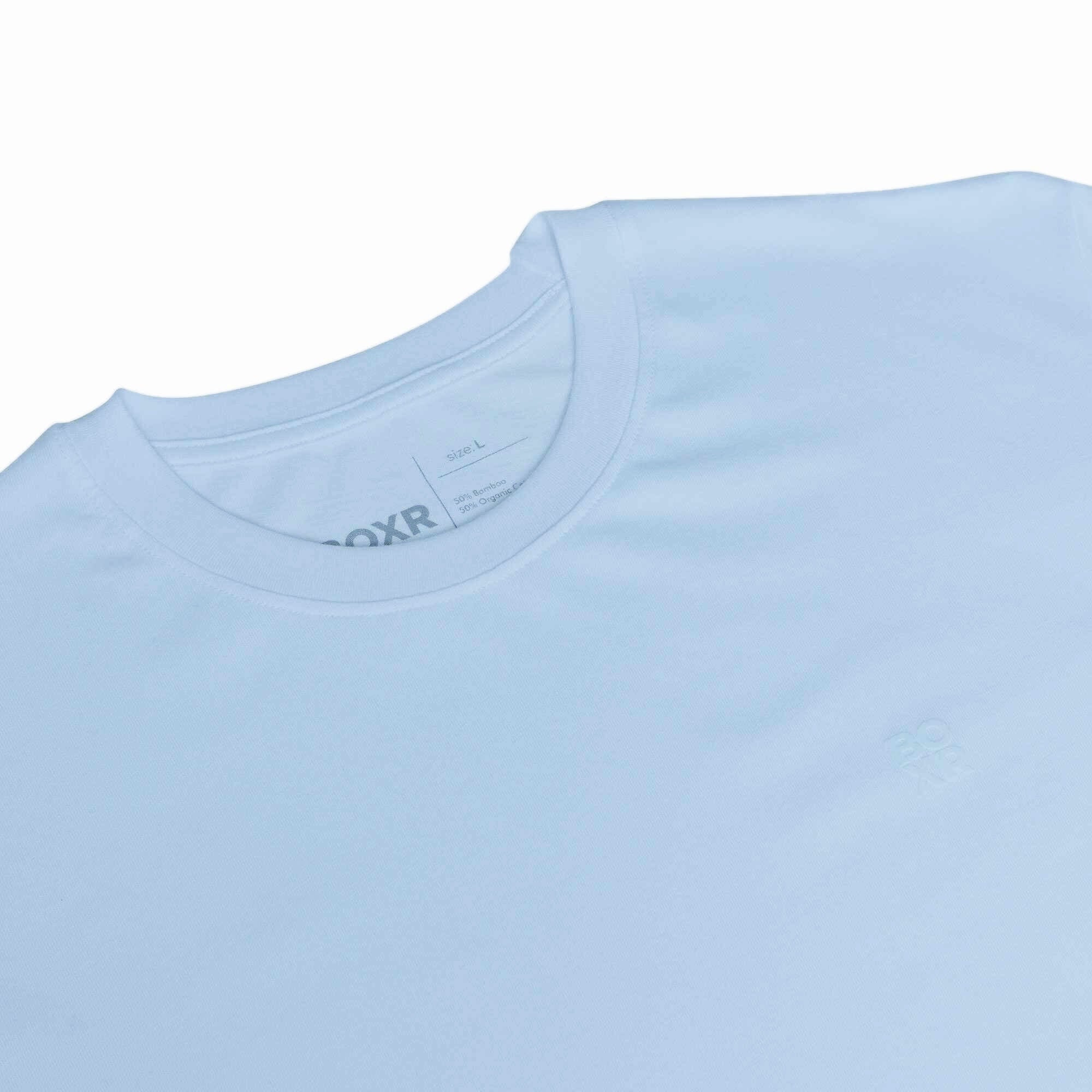 BOXR | Casual T-Shirt en Bambou - Lot de 5 - Bleu ciel