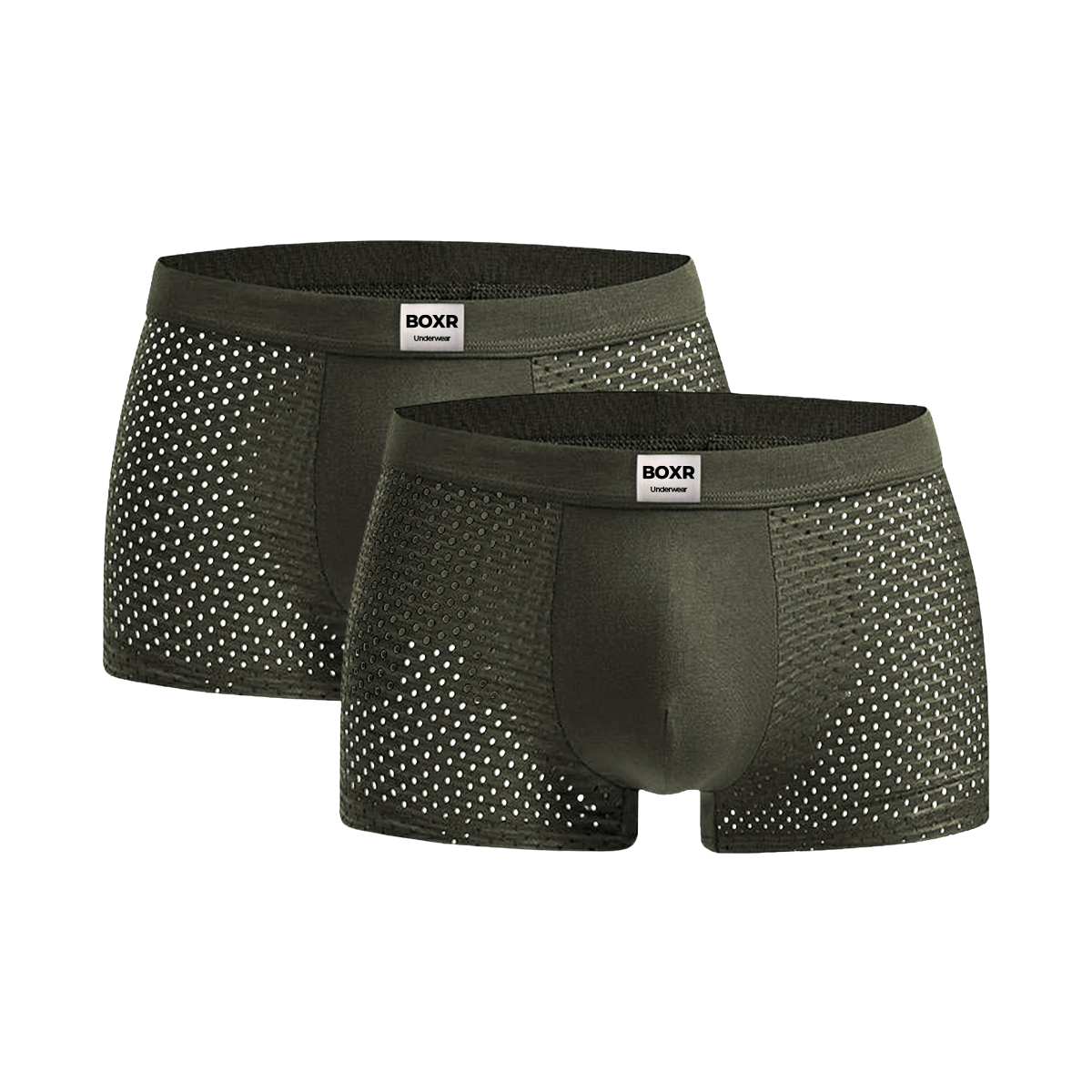 BOXR | Boxers en bambou - Lot de 2 - Olive Verte