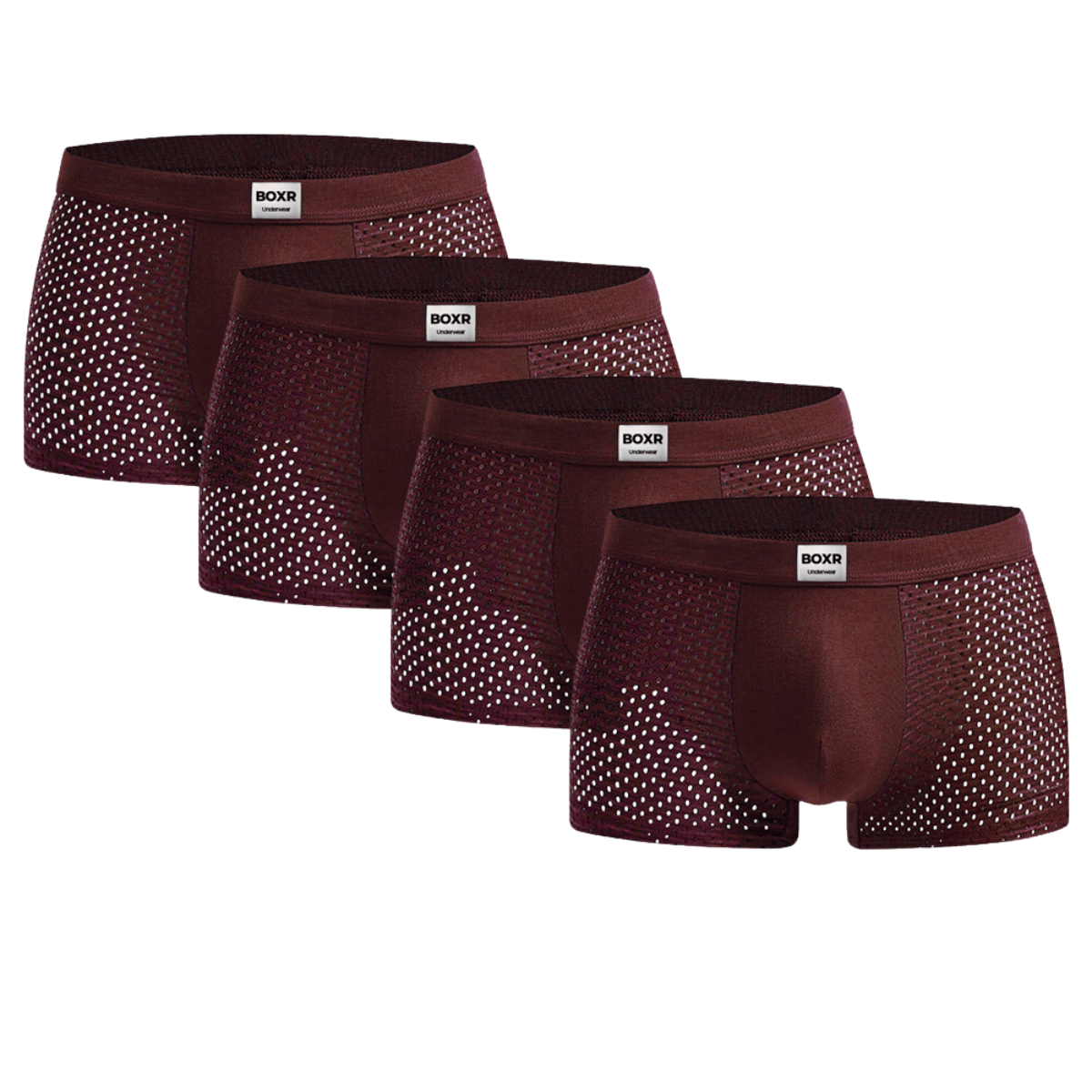 BOXR | Boxers en bambou - Lot de 4 - Rouge