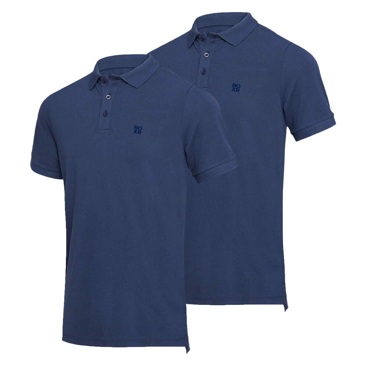 BOXR | Polos en Bambou Lot de 2 Bleu Marine