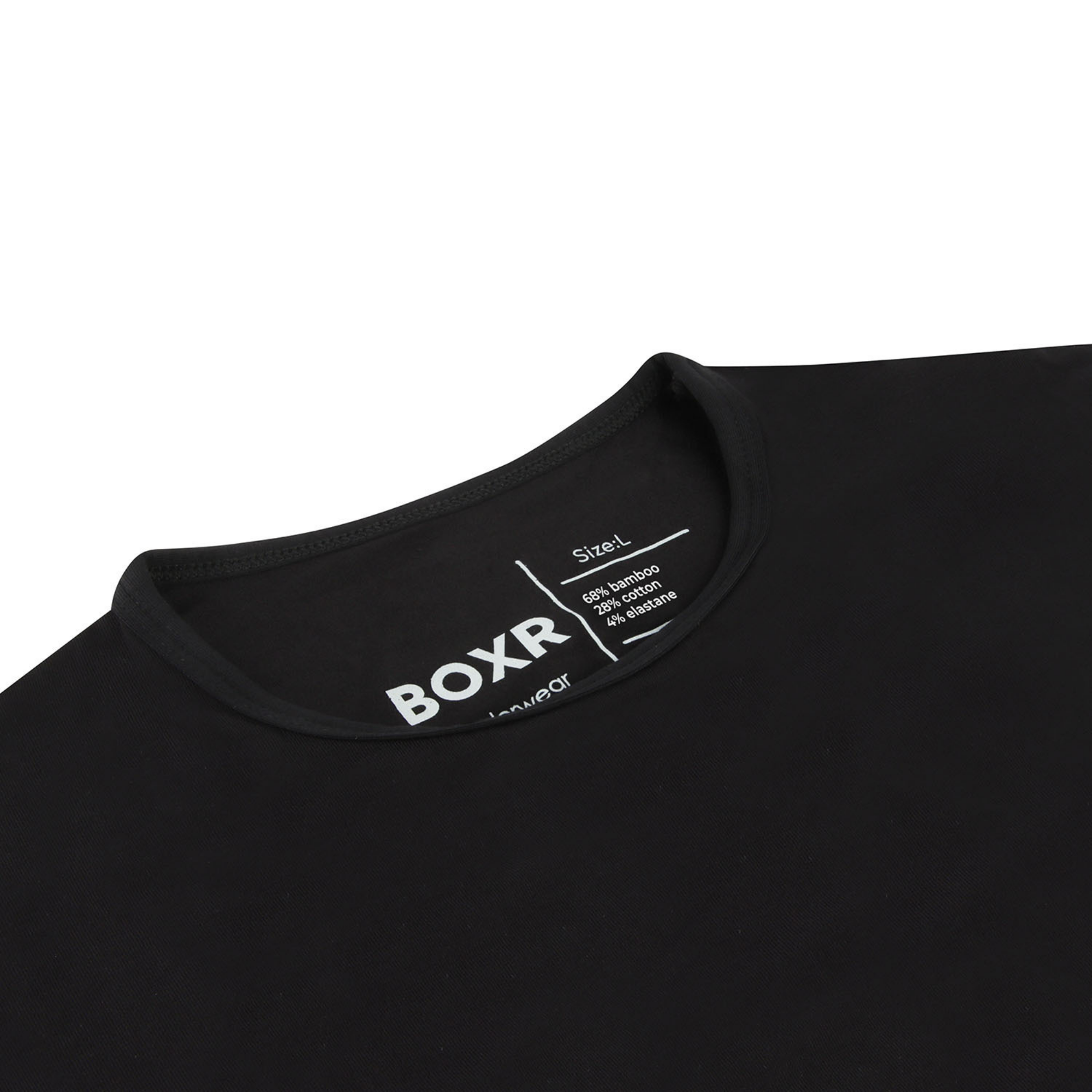 BOXR | T-shirt en bambou - Lot de 4 - Noir