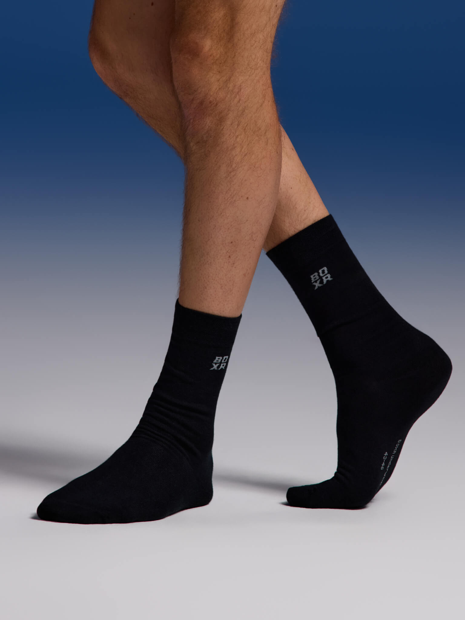 BOXR | Chaussettes en Bambou - Lot de 4 - Noir