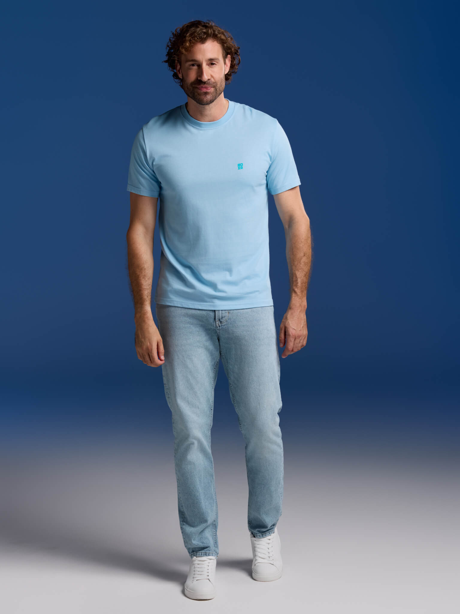 BOXR | Casual T-Shirt en Bambou - Lot de 5 - Bleu ciel