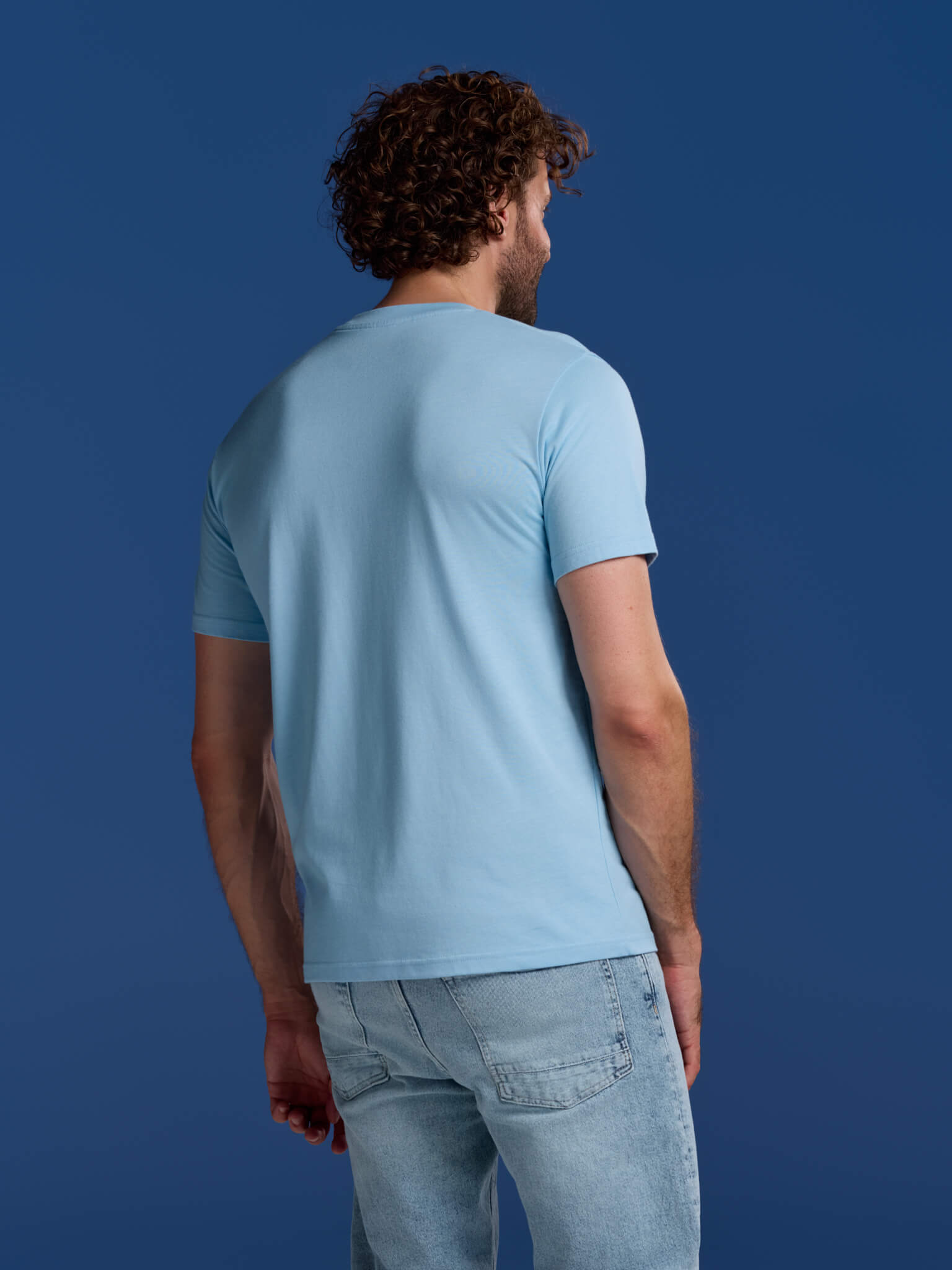 BOXR | Casual T-Shirt en Bambou - Lot de 1 - Bleu ciel