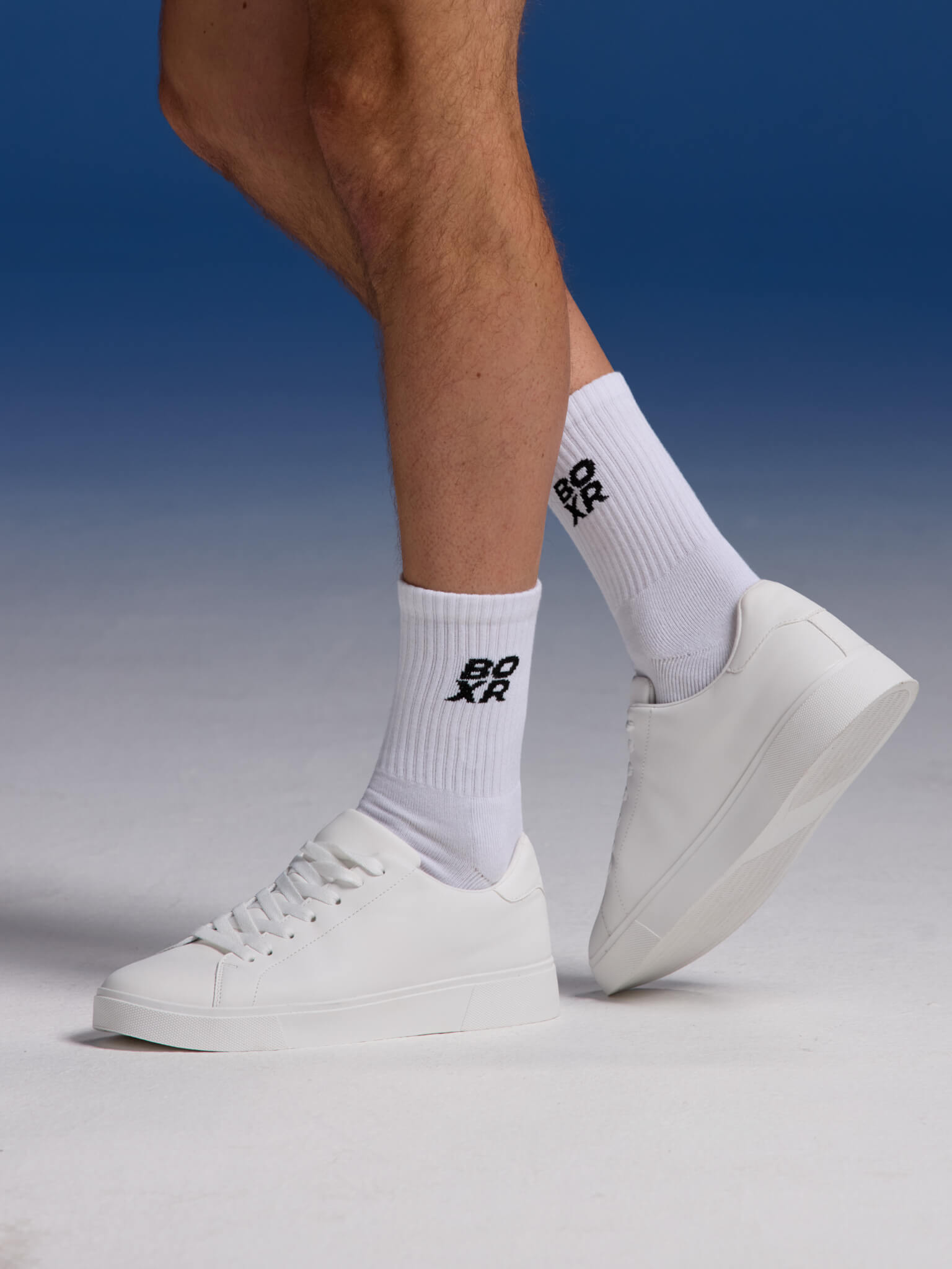 BOXR | Chaussettes de Sport en Bambou - Lot de 4 - Blanc