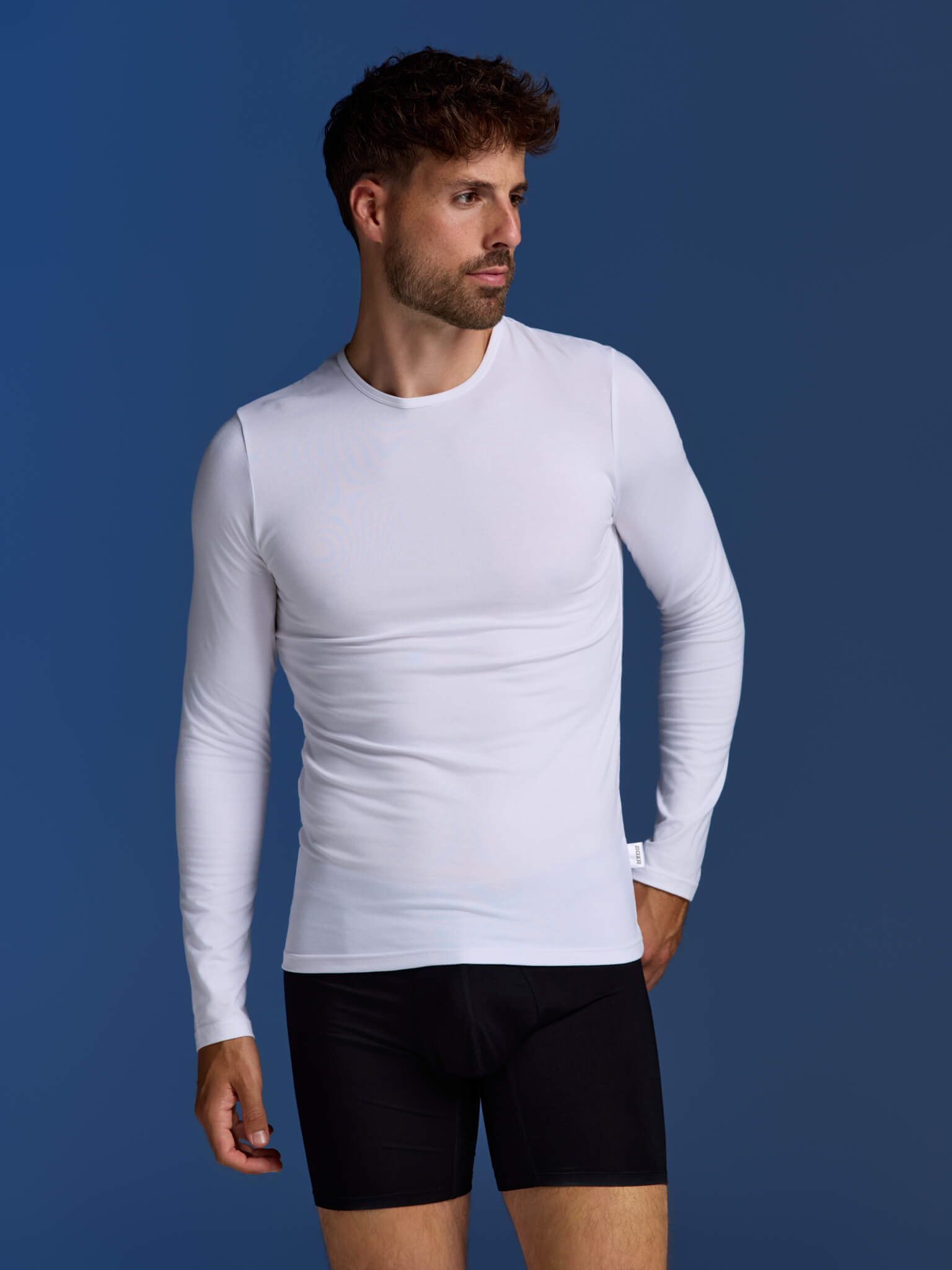 BOXR | T-shirt à manches longues en bambou - Lot de 2 - Blanc