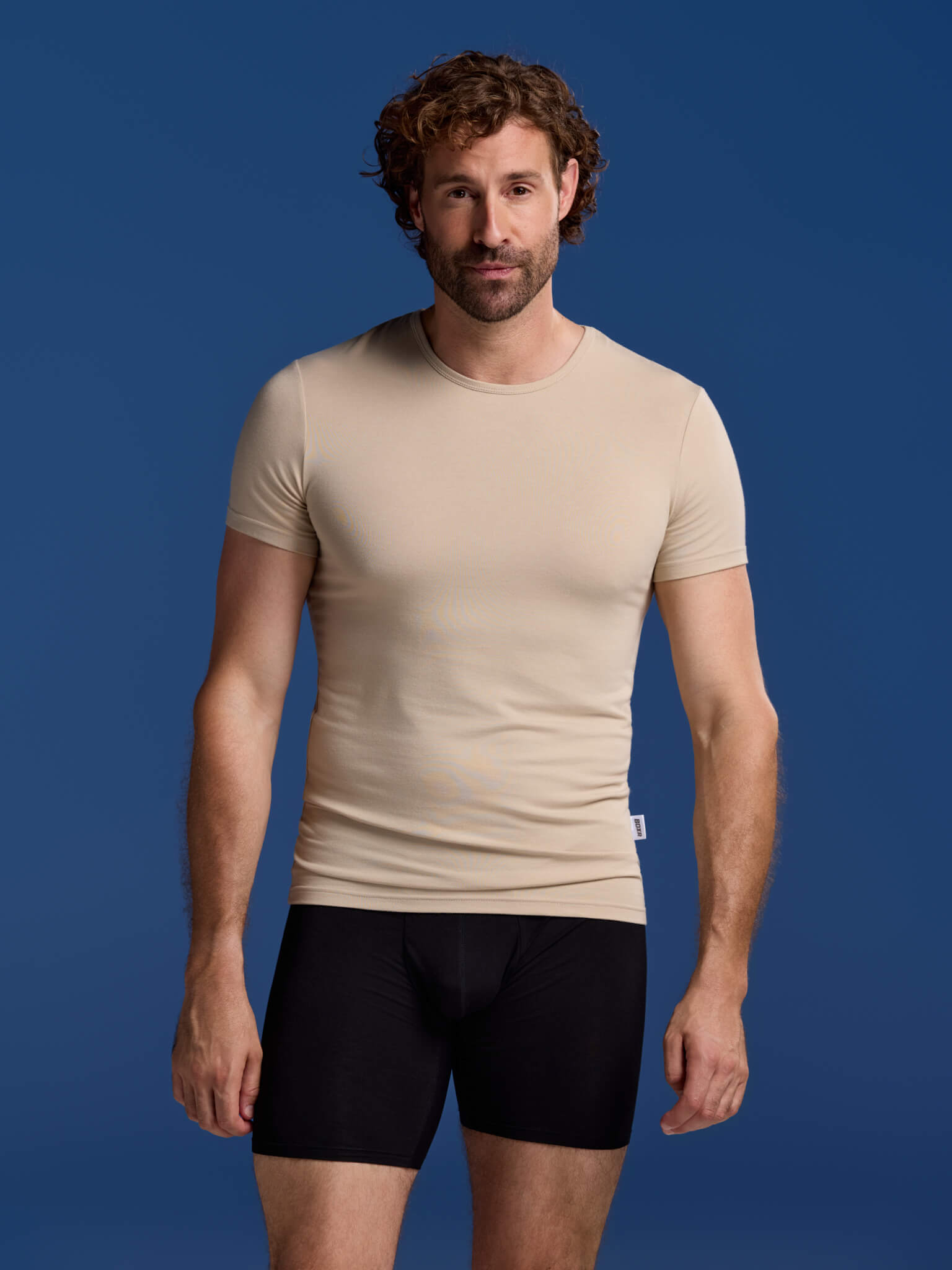 BOXR | T-shirt en bambou - Lot de 4 - Kaki Beige