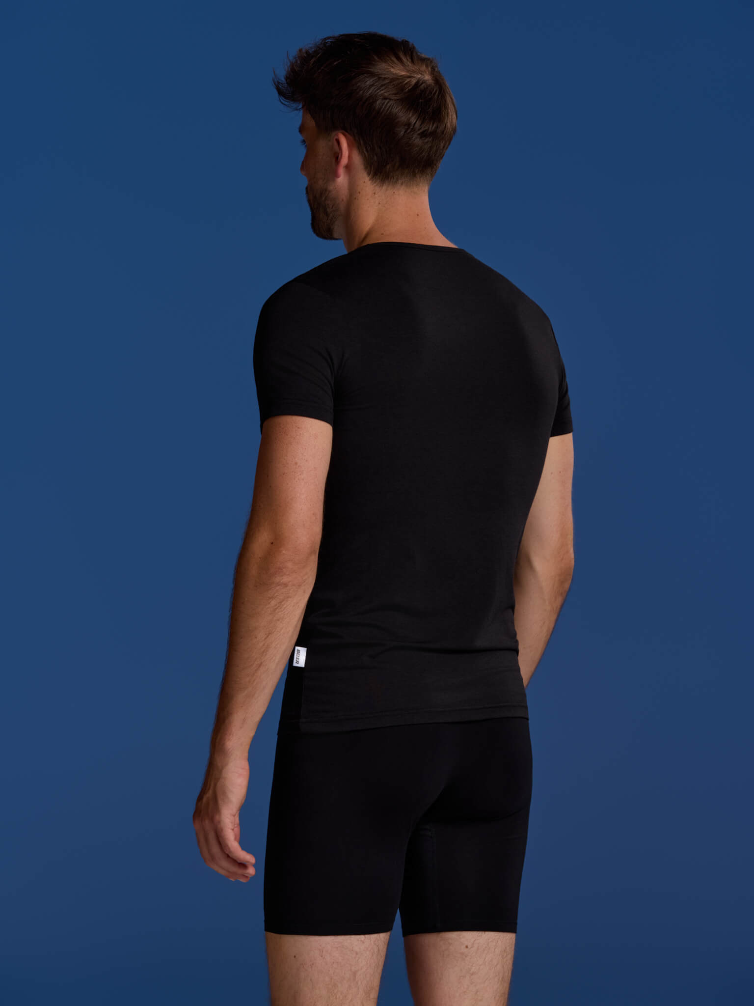 BOXR | T-shirt en bambou col en V- Lot de 2 - Noir