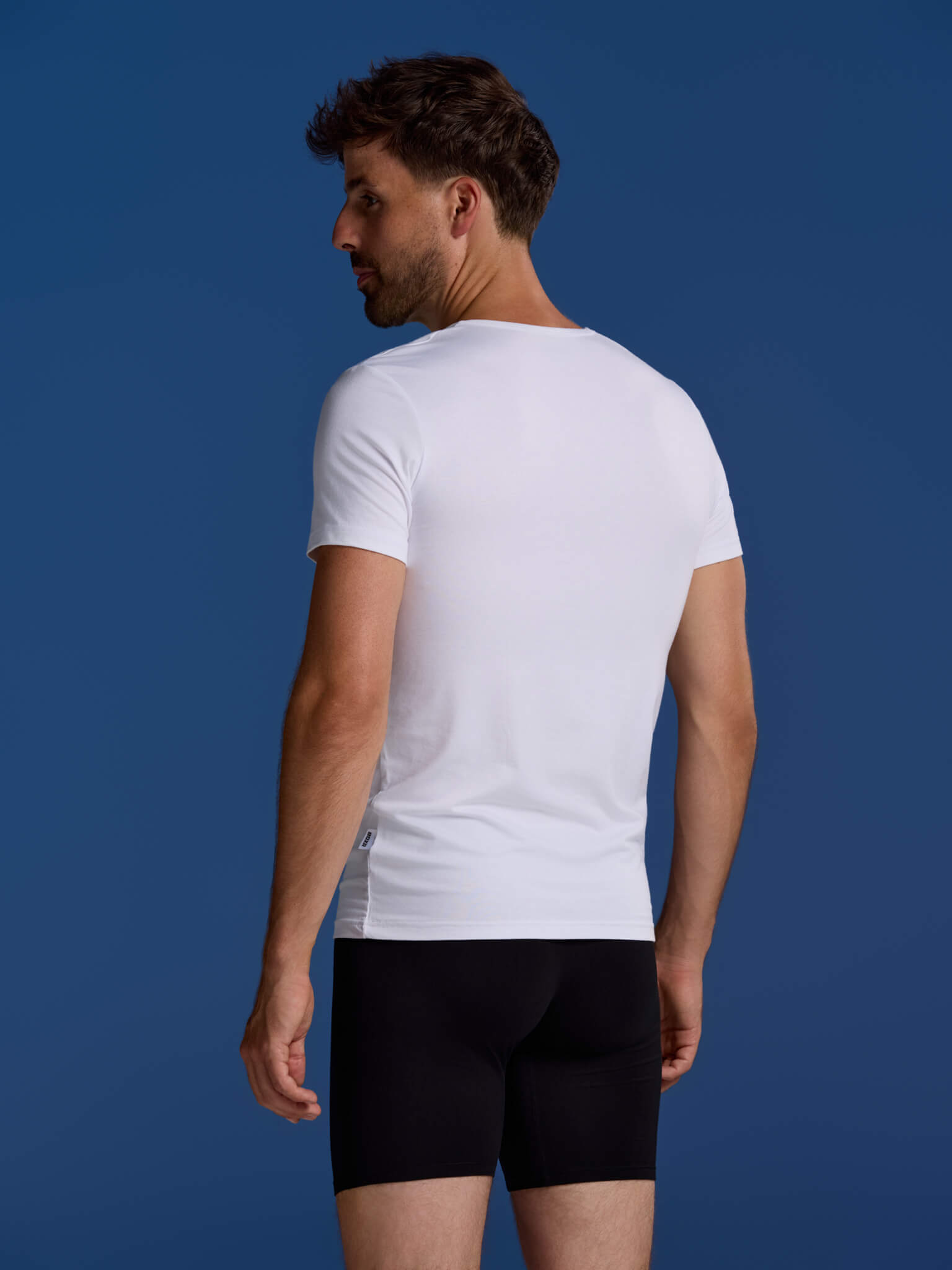 BOXR | T-shirt en bambou col en V- Lot de 2 - Blanc