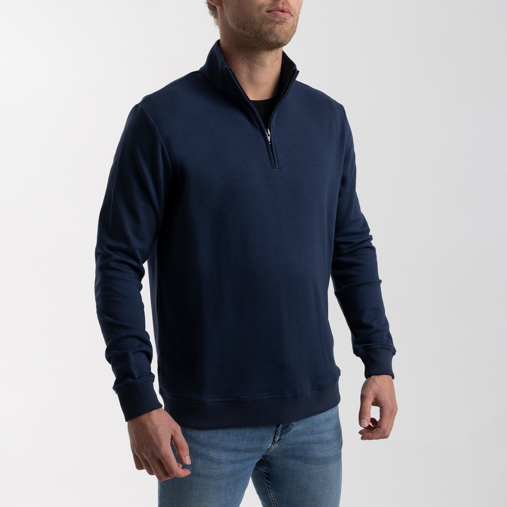 BOXR | Pull demi zippé Bleu Marine