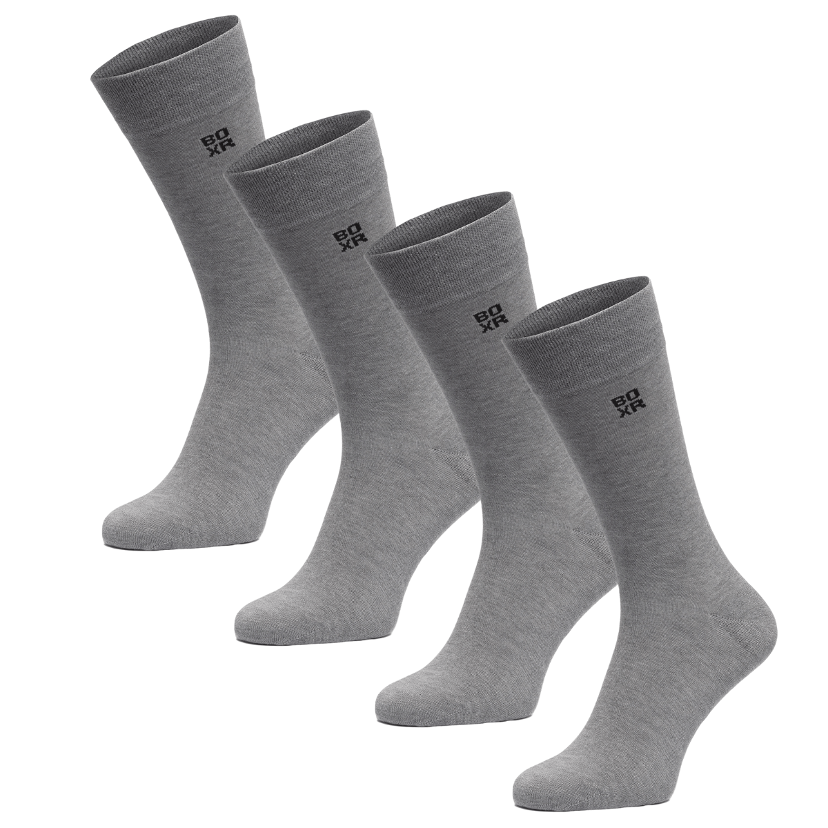 BOXR | Chaussettes en Bambou - Lot de 4 - Gris