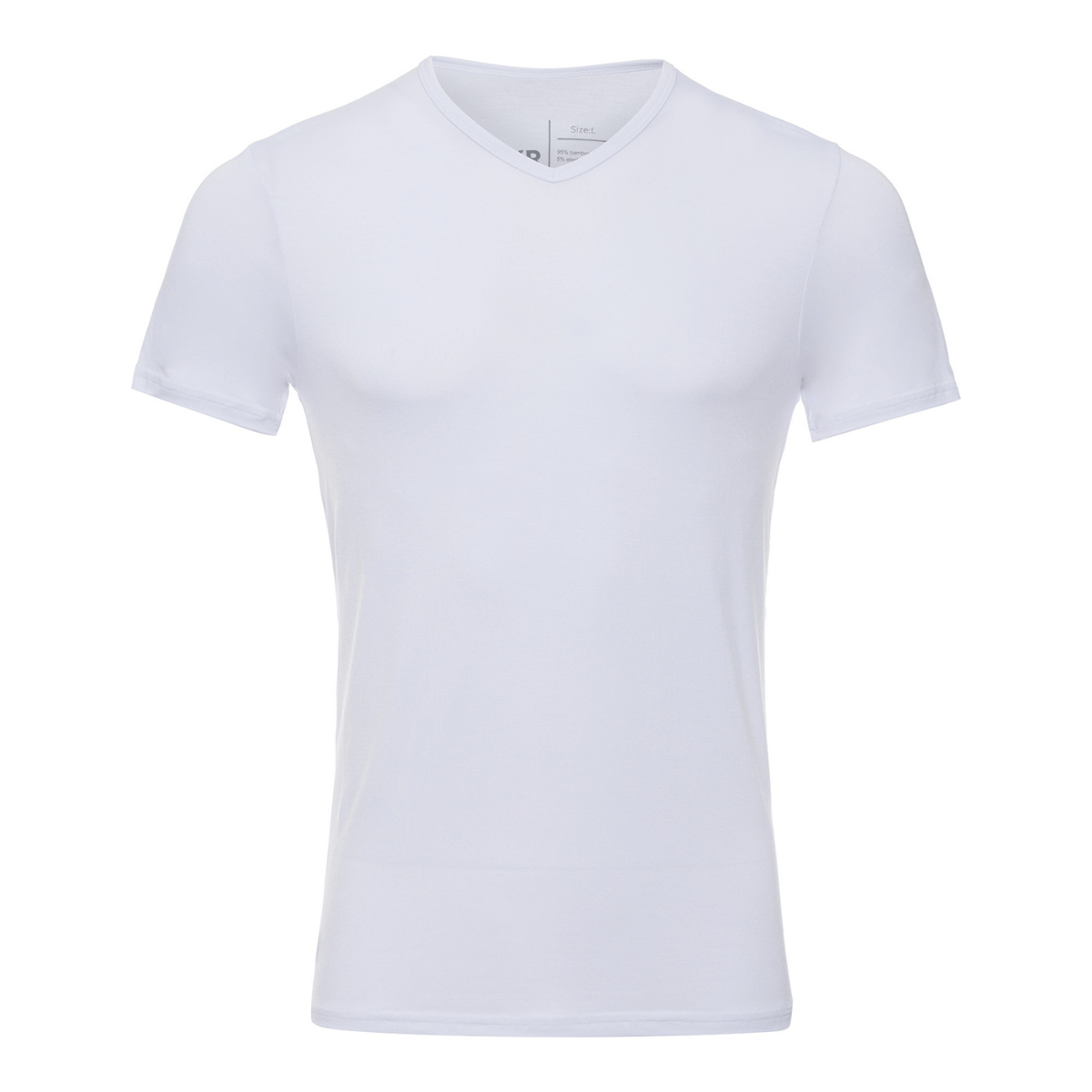 BOXR | T-shirt en bambou col en V- Lot de 4 - Blanc