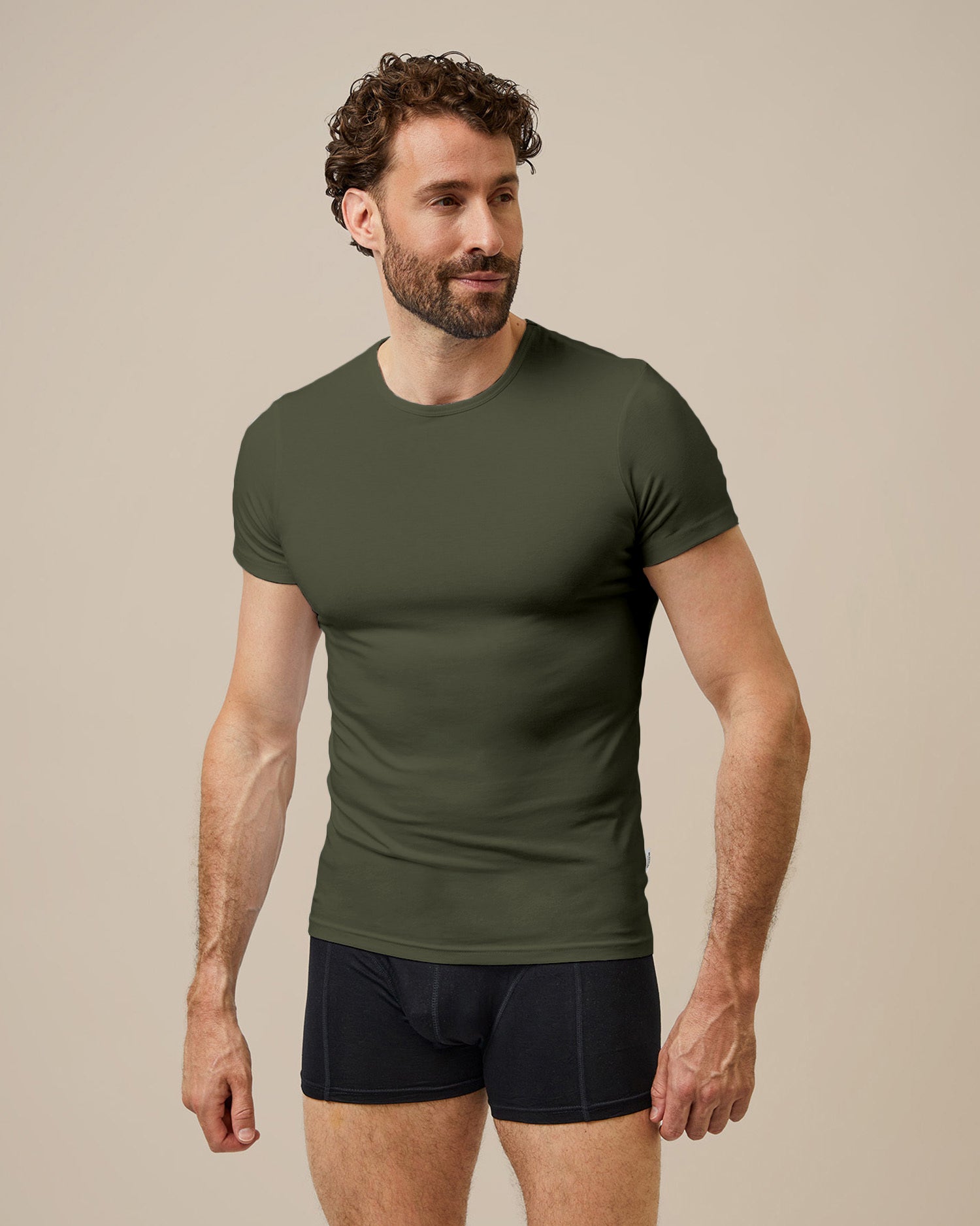 BOXR | T-shirt en bambou - Lot de 2 - Olive Verte