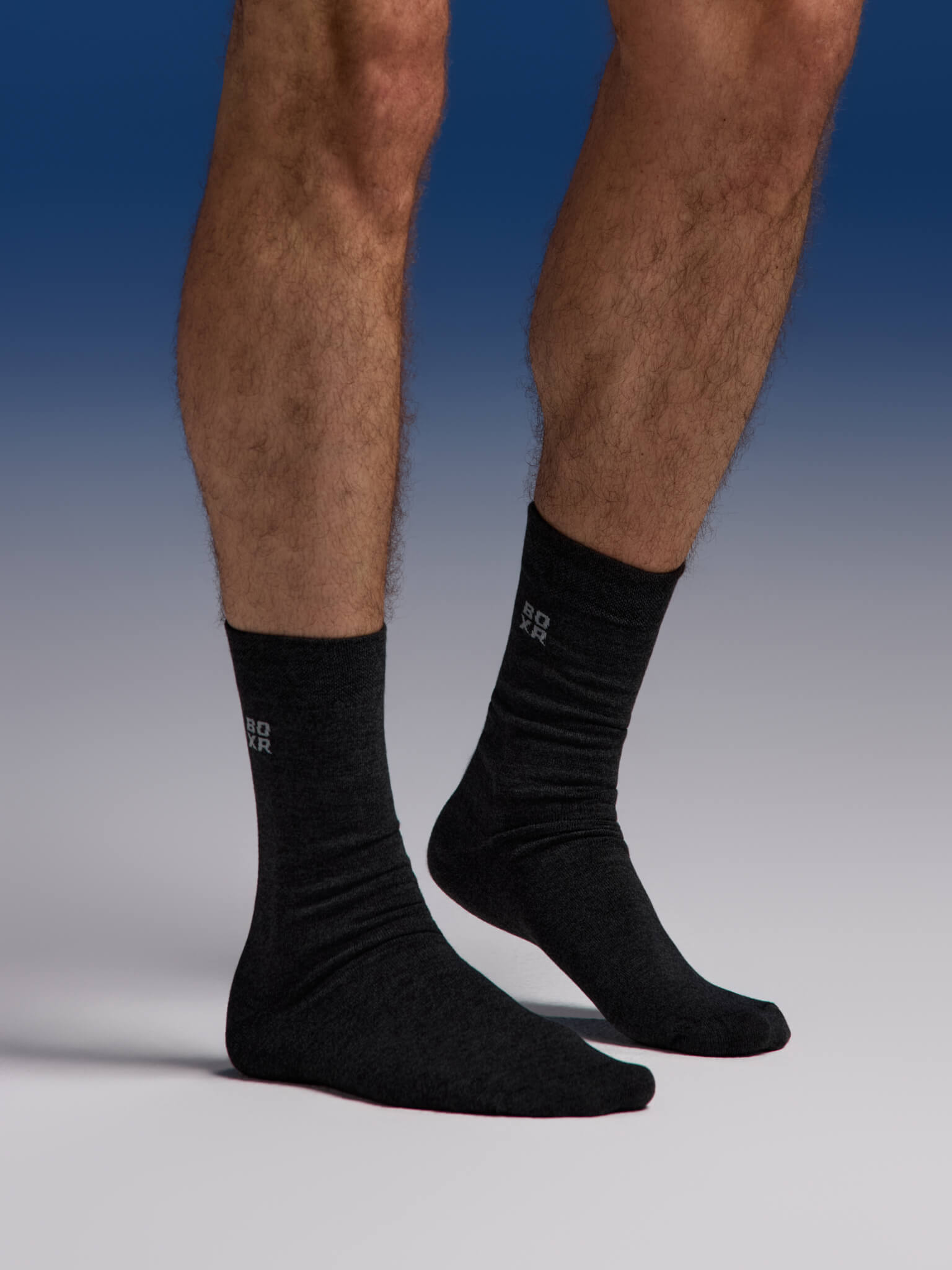 BOXR | Chaussettes en Bambou - Lot de 4 - Anthracite