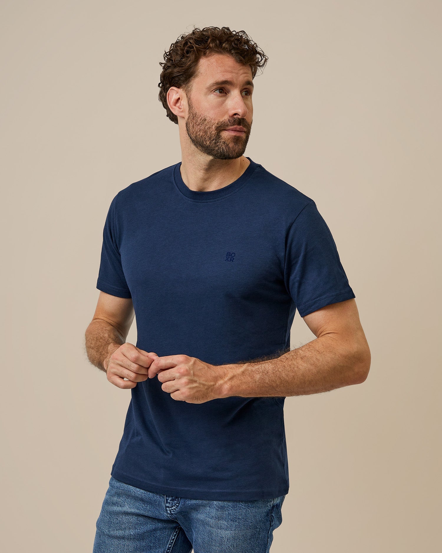 BOXR | Casual T-Shirt en Bambou - Lot de 5 - Bleu Marine