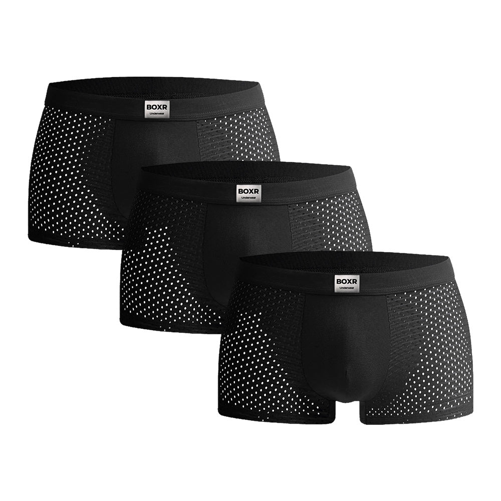 BOXR | Boxers en bambou - Lot de 3 - Noir