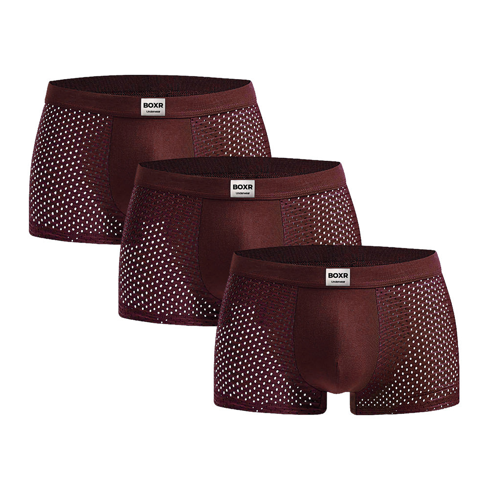 BOXR | Boxers en bambou - Lot de 3 - Rouge