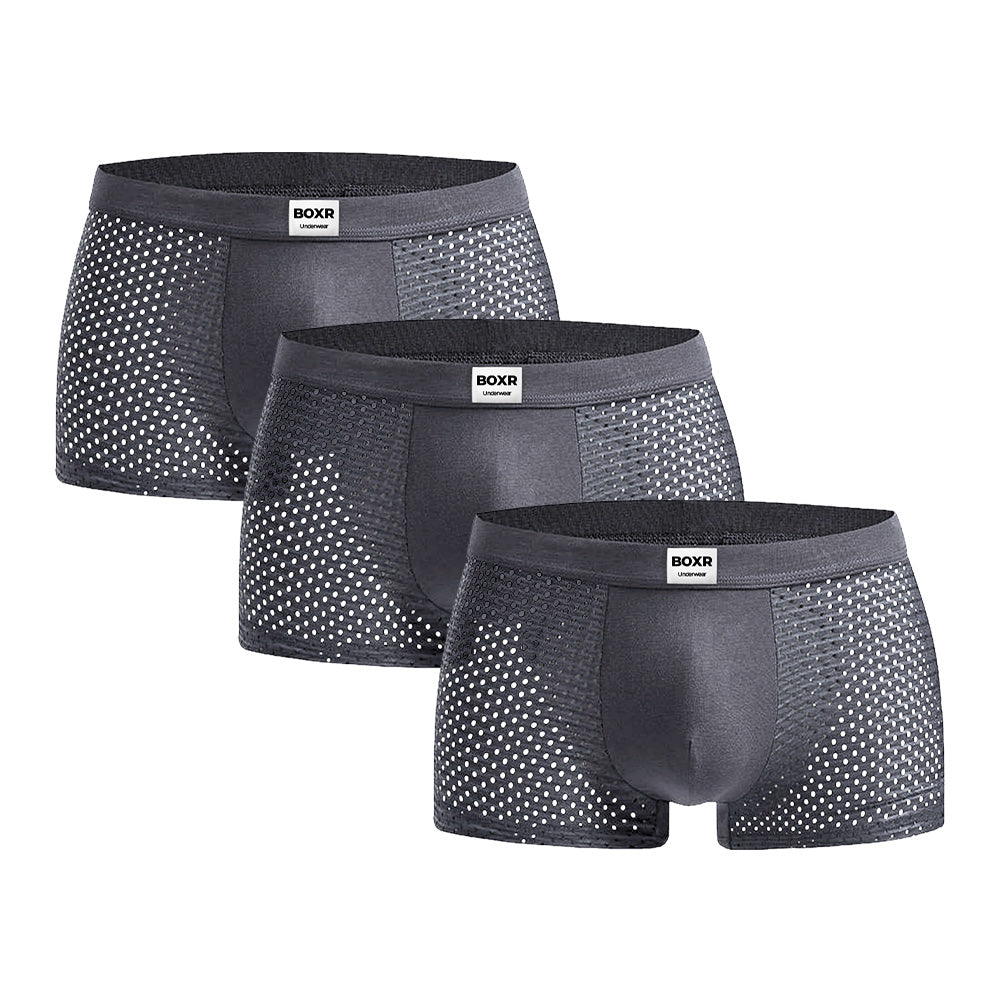 BOXR | Boxers en bambou - Lot de 3 - Gris