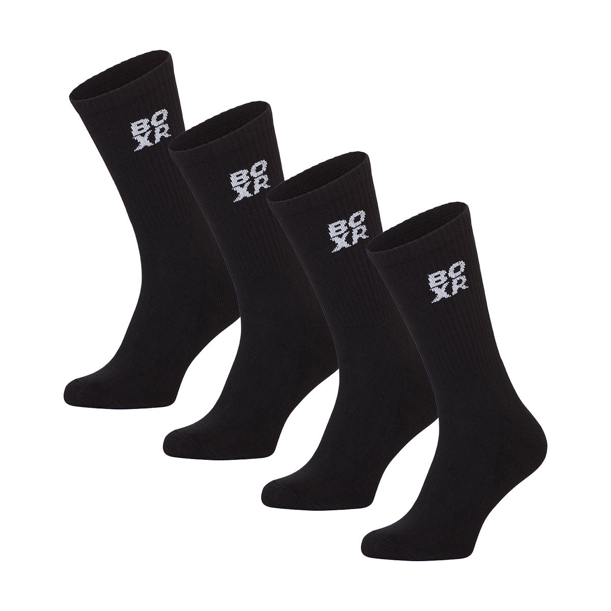 BOXR | Chaussettes de Sport en Bambou - Lot de 4 - Noir