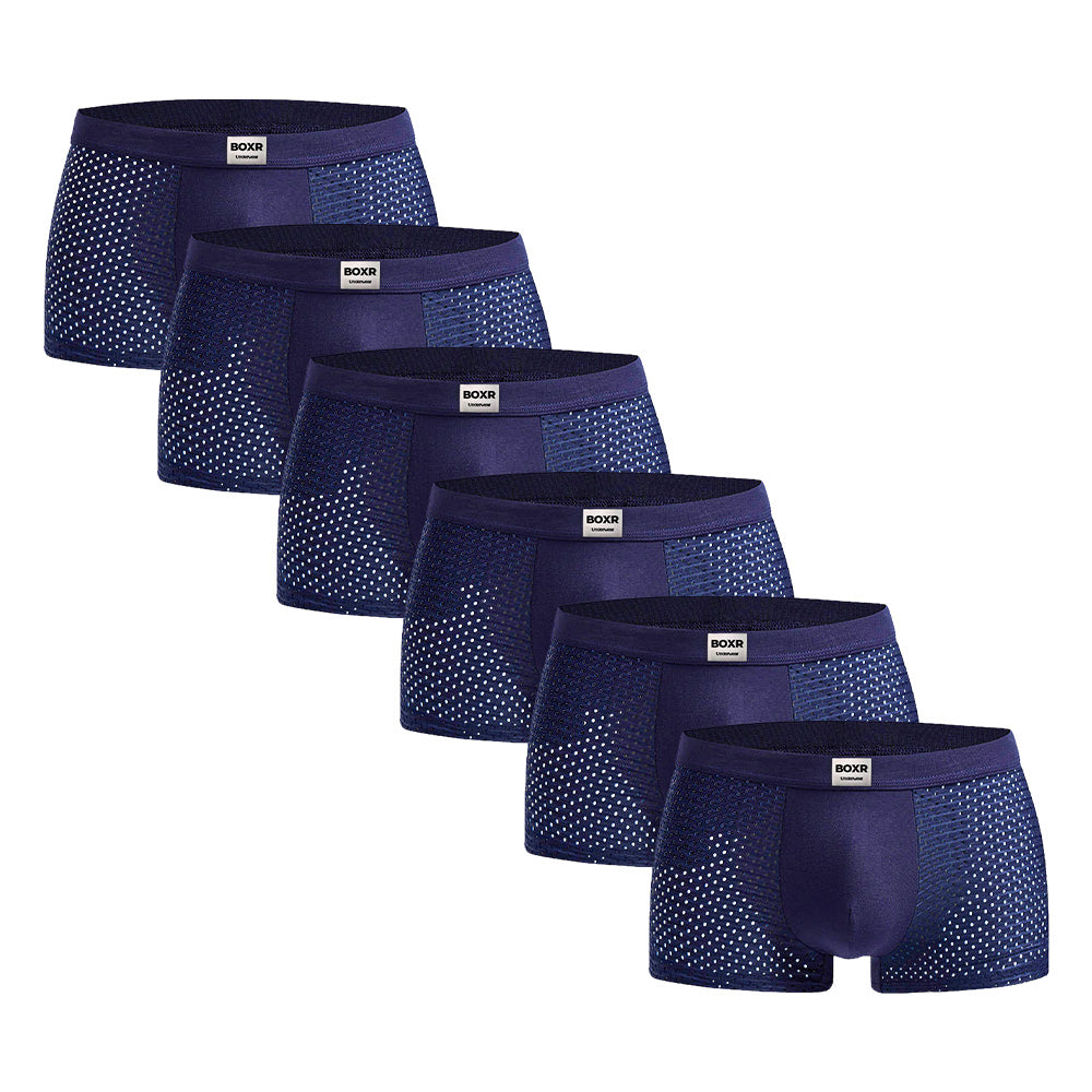 BOXR | Boxers en bambou - Lot de 6 - Bleu