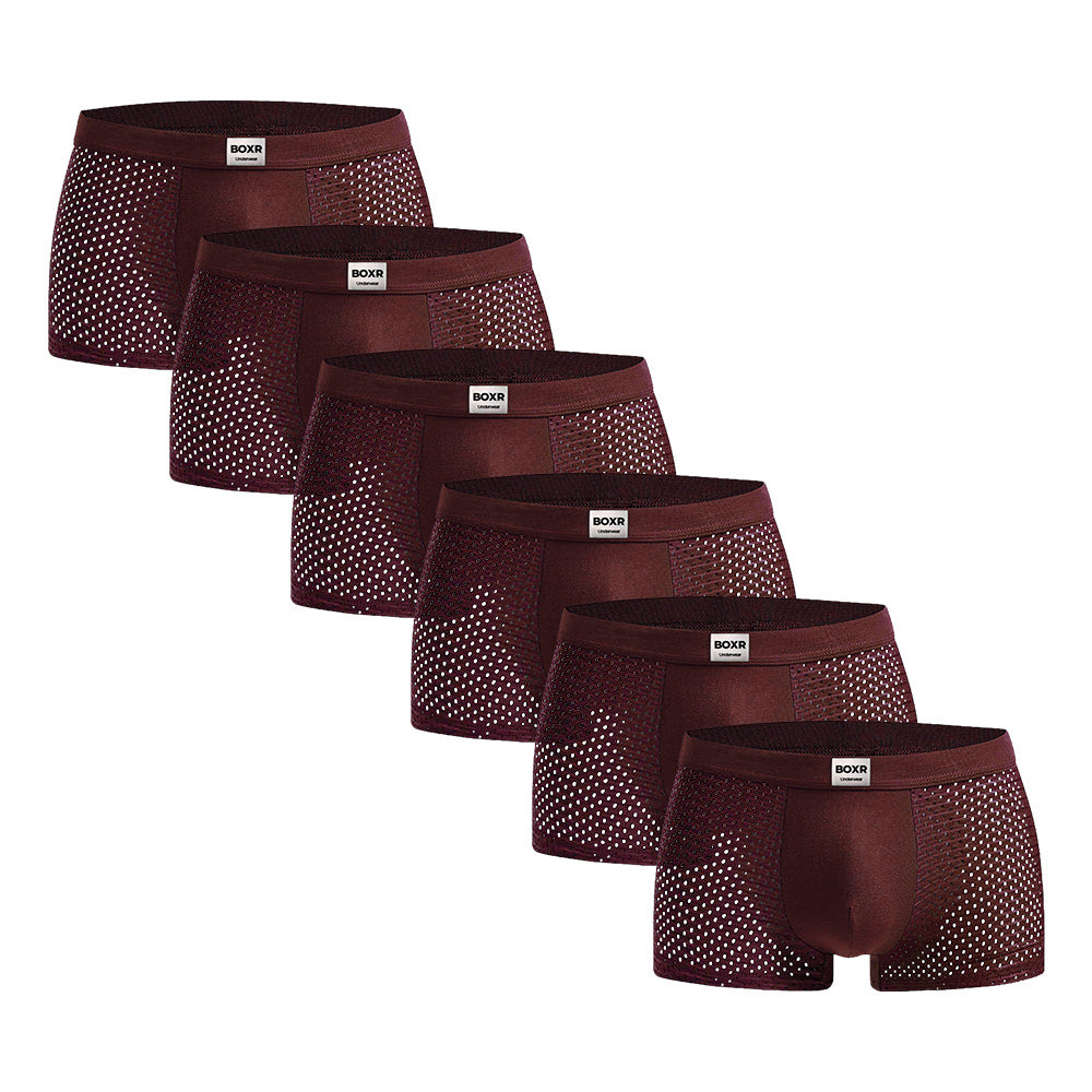 BOXR | Boxers en bambou - Lot de 6 - Rouge