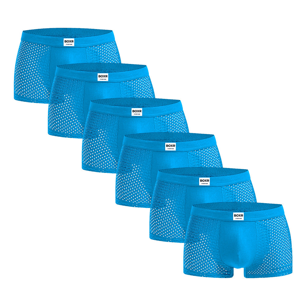 BOXR | Boxers en bambou - Lot de 6 - Bleu Clair