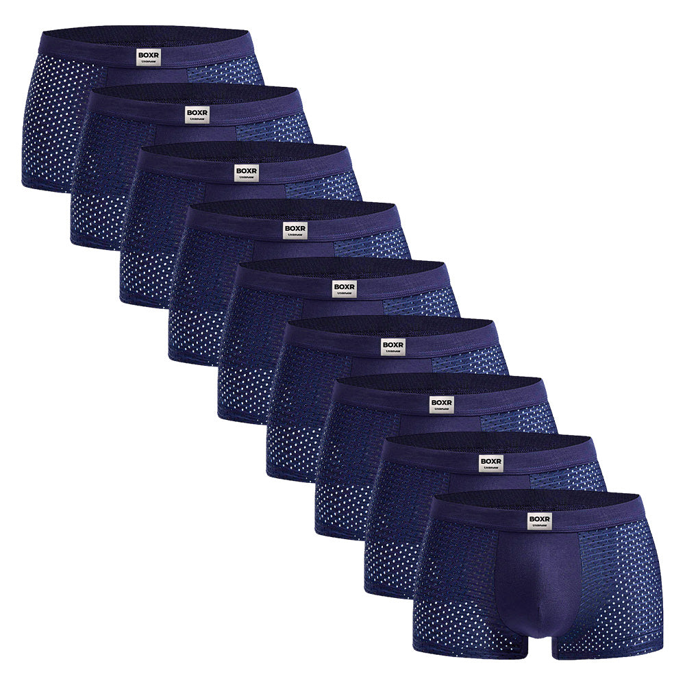 BOXR | Boxers en bambou - Lot de 9 - Bleu