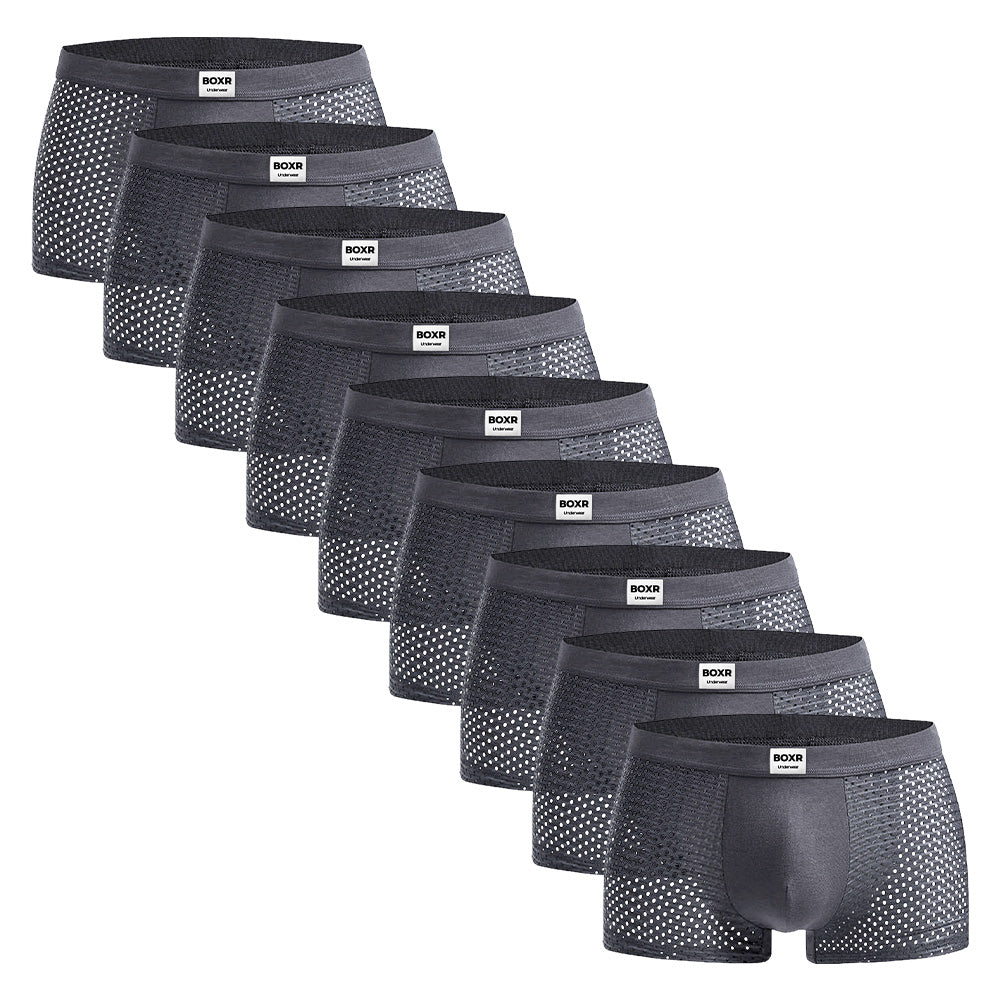 BOXR | Boxers en bambou - Lot de 9 - Gris