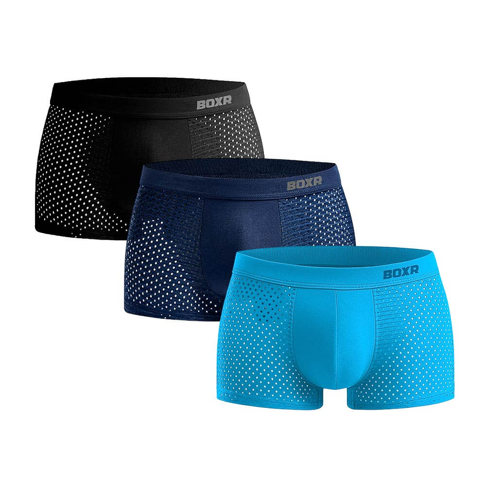BOXR | Boxers en Bambou 2.0 - Lot de 3 - Bleu d'été