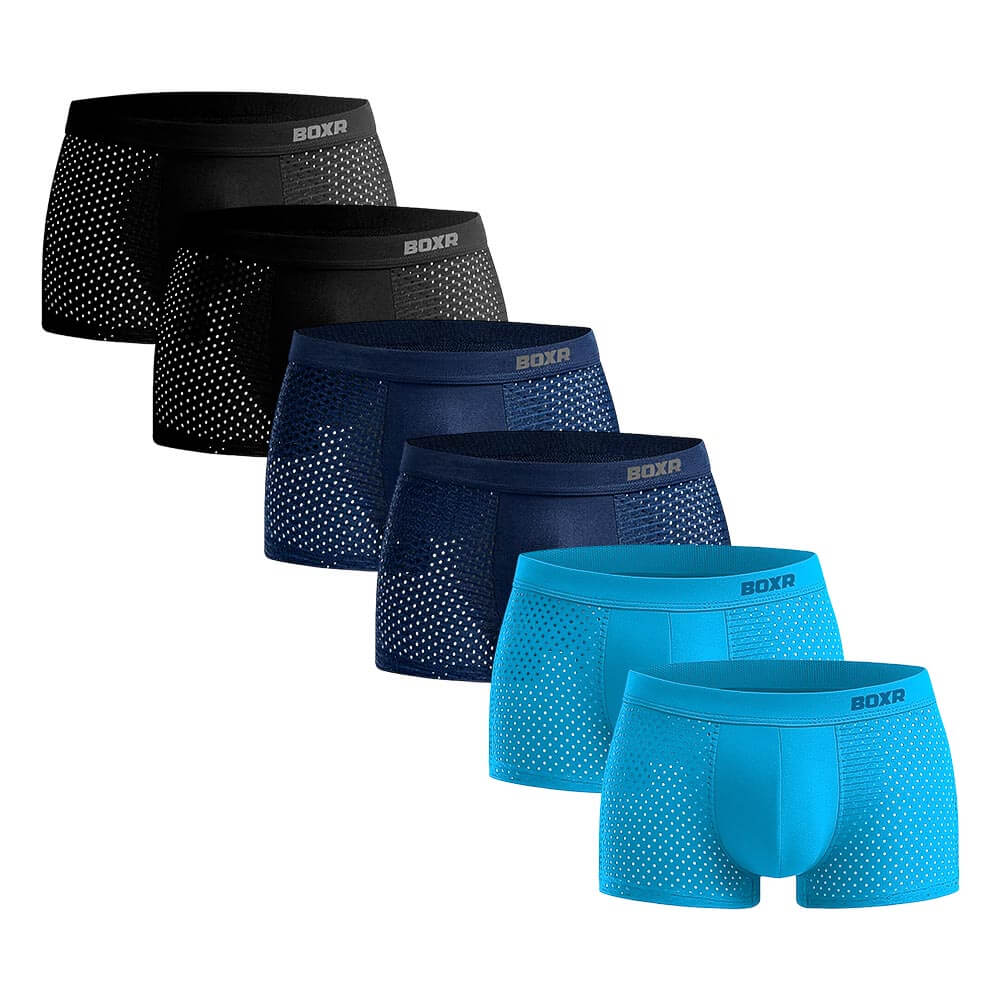 BOXR | Boxers en Bambou 2.0 - Lot de 6 - Bleu d'été