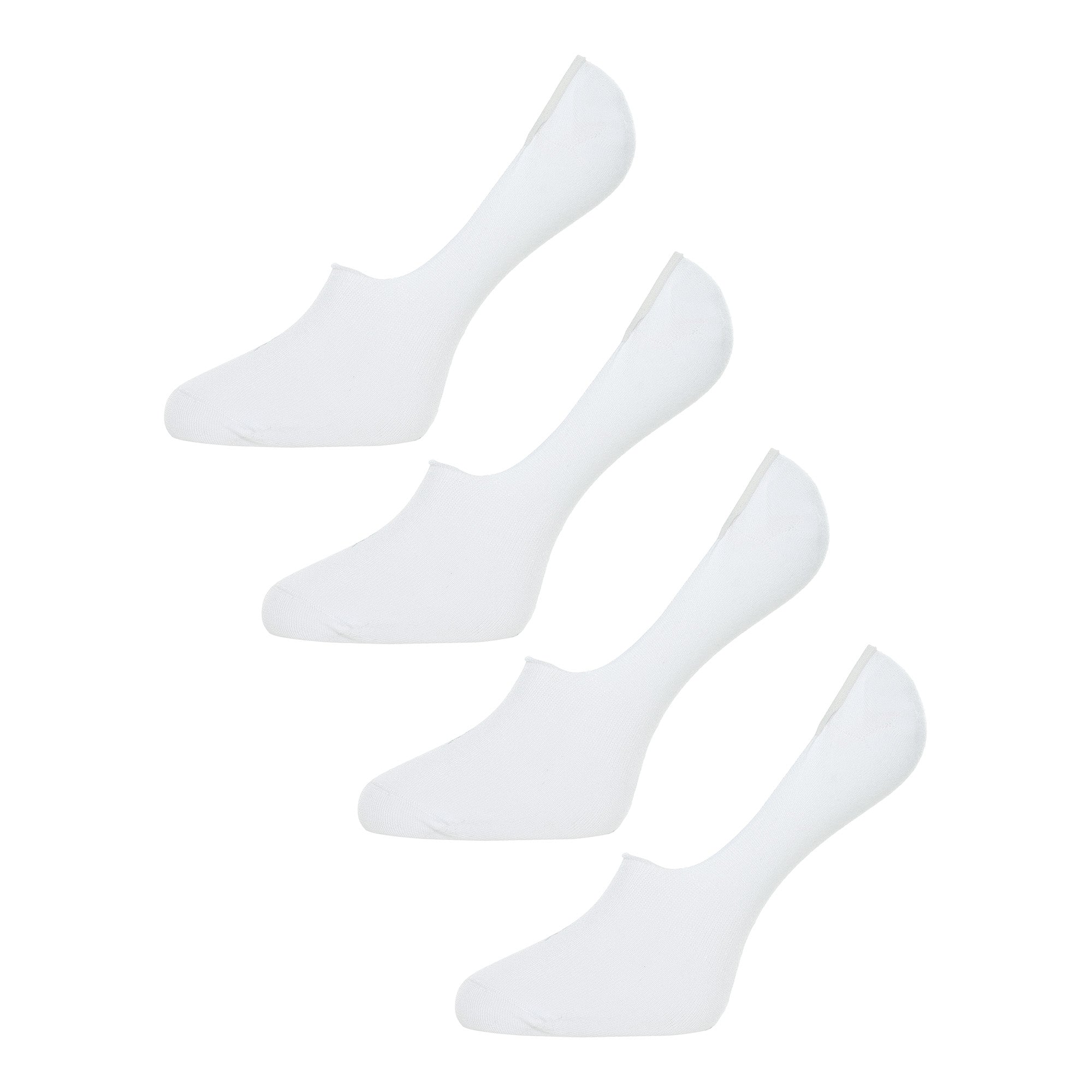 BOXR | Footies de cheville en bambou - Lot de 4 - Blanc