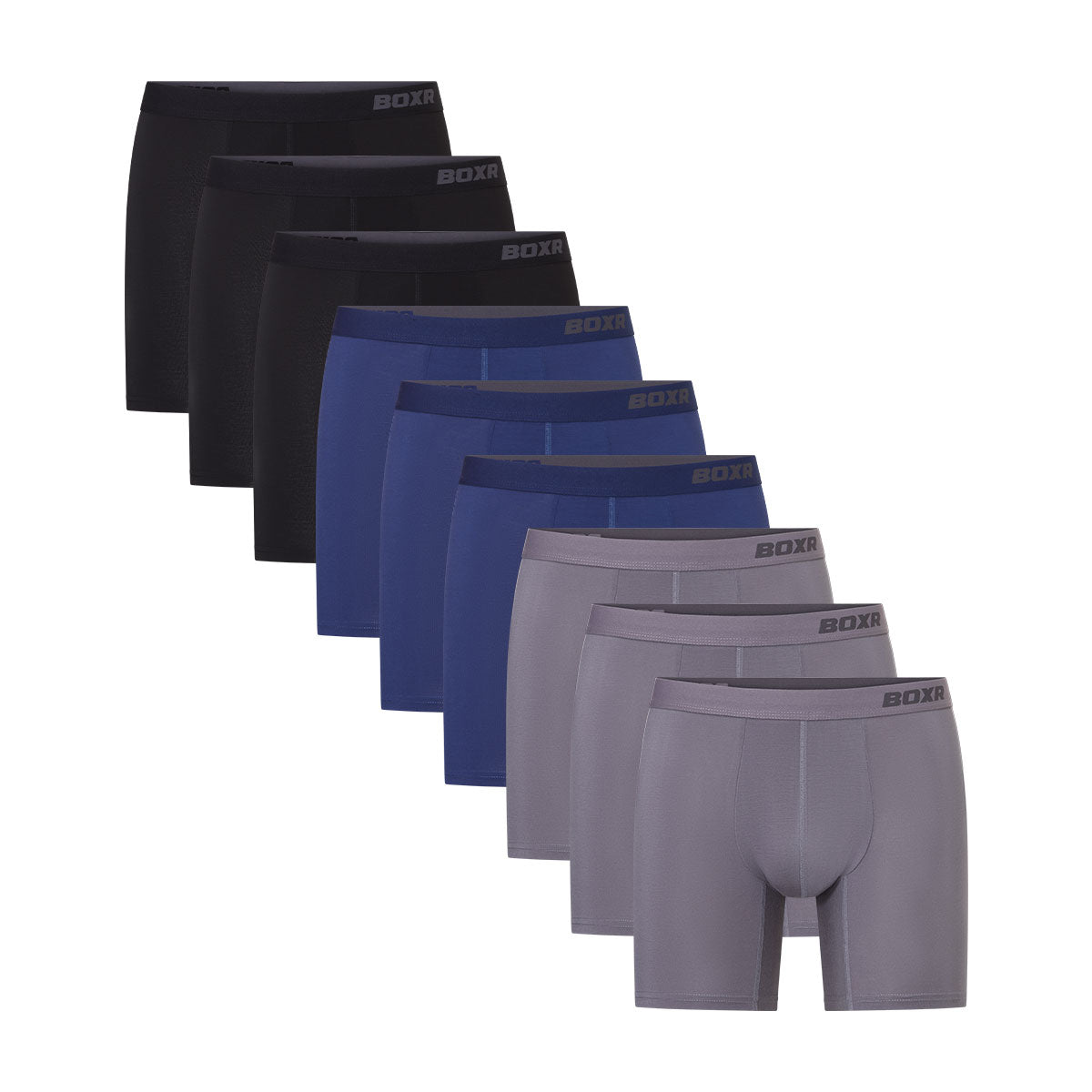 BOXR | Boxers en Bambou Pro - Lot de 9 - Classiques