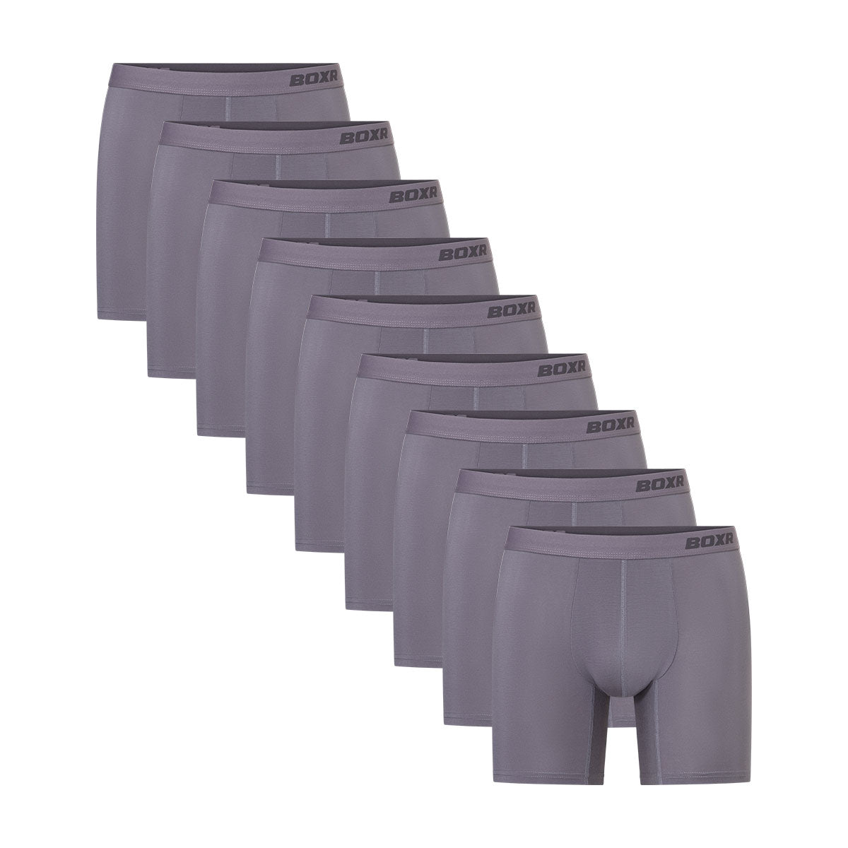 BOXR | Boxers en Bambou Pro - Lot de 9 - Gris