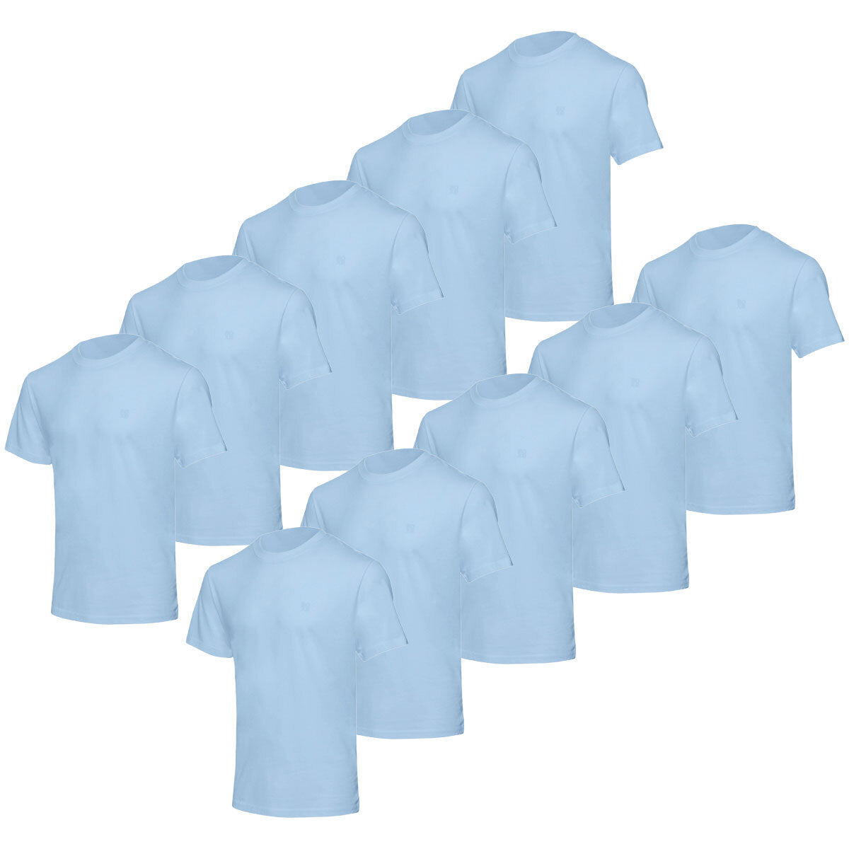 BOXR | Casual T-Shirt en Bambou - Lot de 10 - Bleu ciel