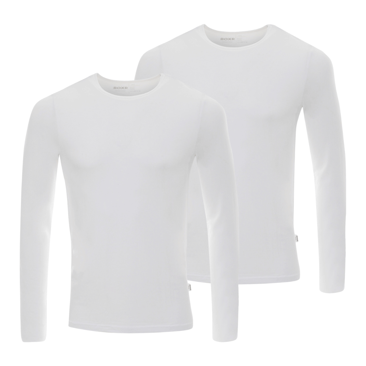 BOXR | T-shirt à manches longues en bambou - Lot de 2 - Blanc