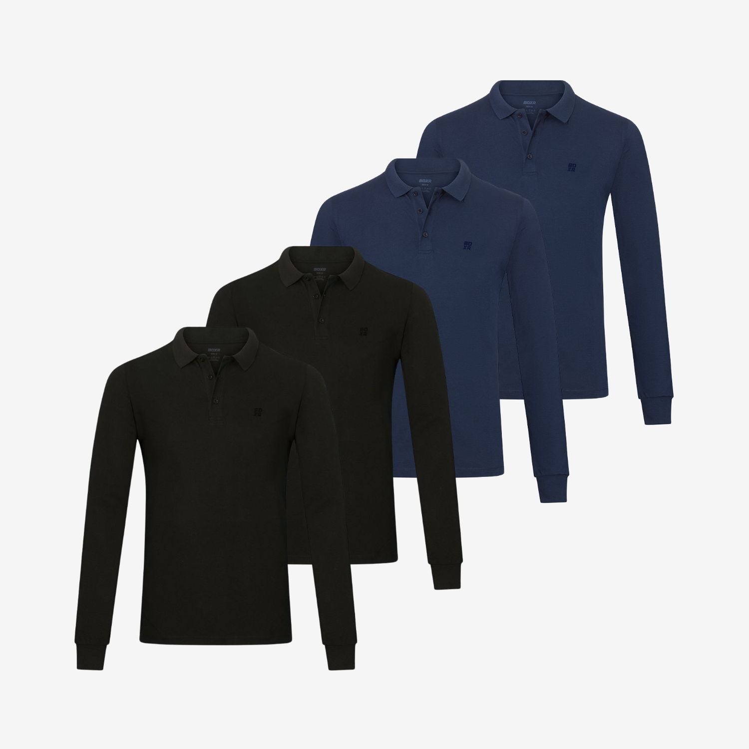 Polos en Bambou manches longues lot de 4