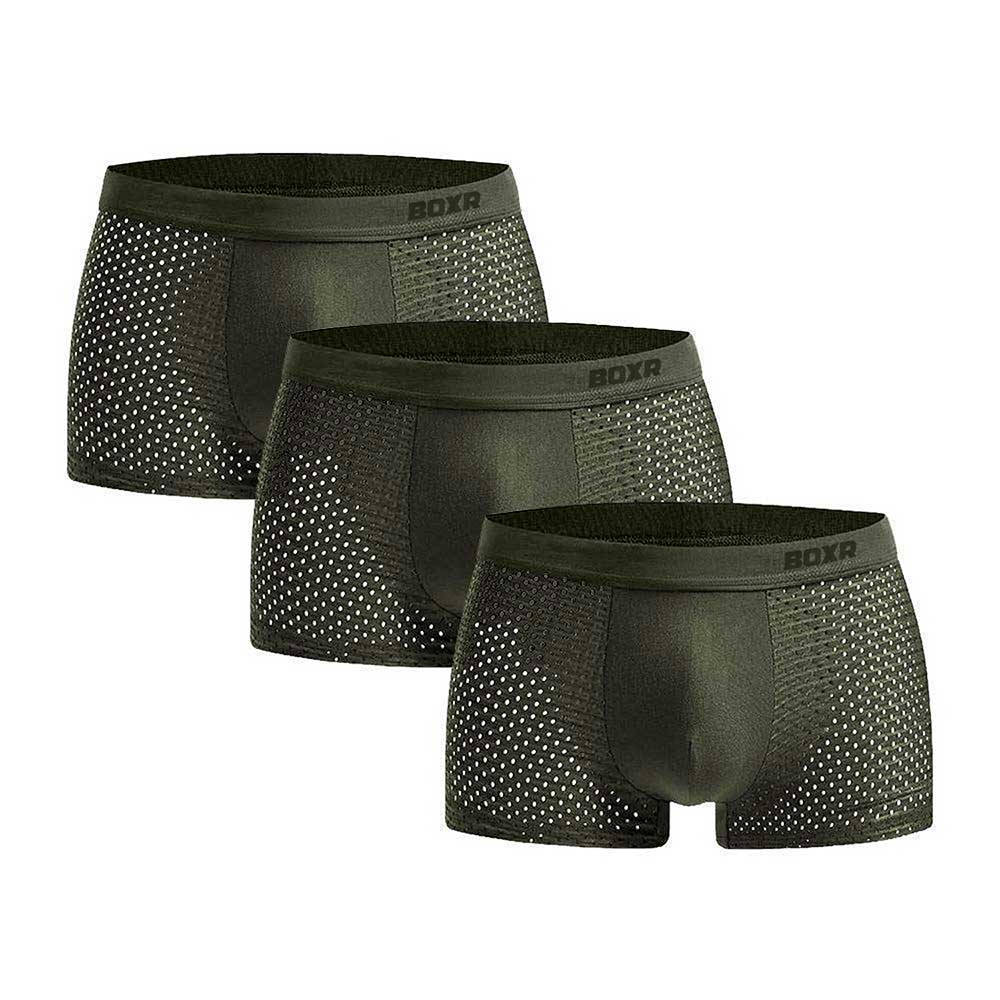 BOXR | Boxers en Bambou 2.0 - Lot de 3 - Olive Verte